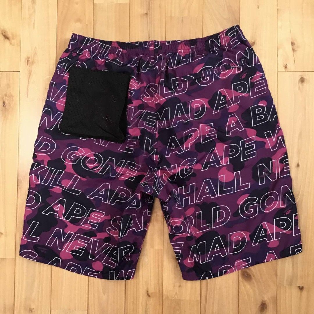 Bape 🔥XXL🔥 BAPE Text color camo Purple Beach shorts ★size 2XL Size US 38 / EU 54 - 2 Thumbnail