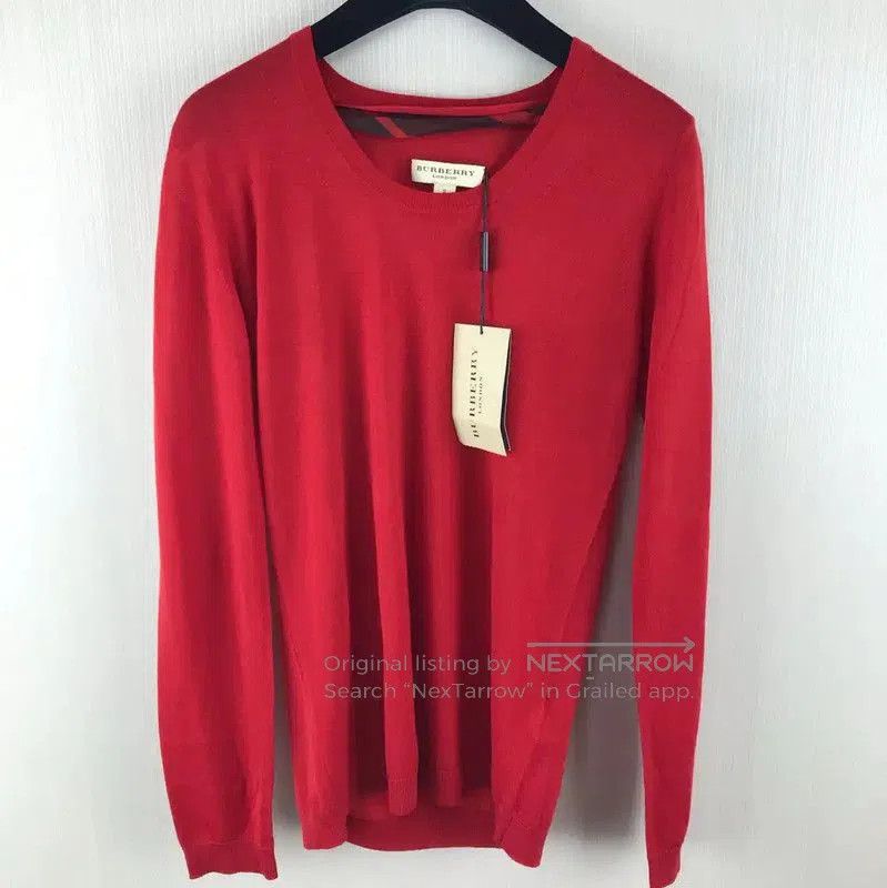 Burberry Burberry Red Wool Women’s Knitted Sweater. Size S / US 4 / IT 40 - 1 Thumbnail
