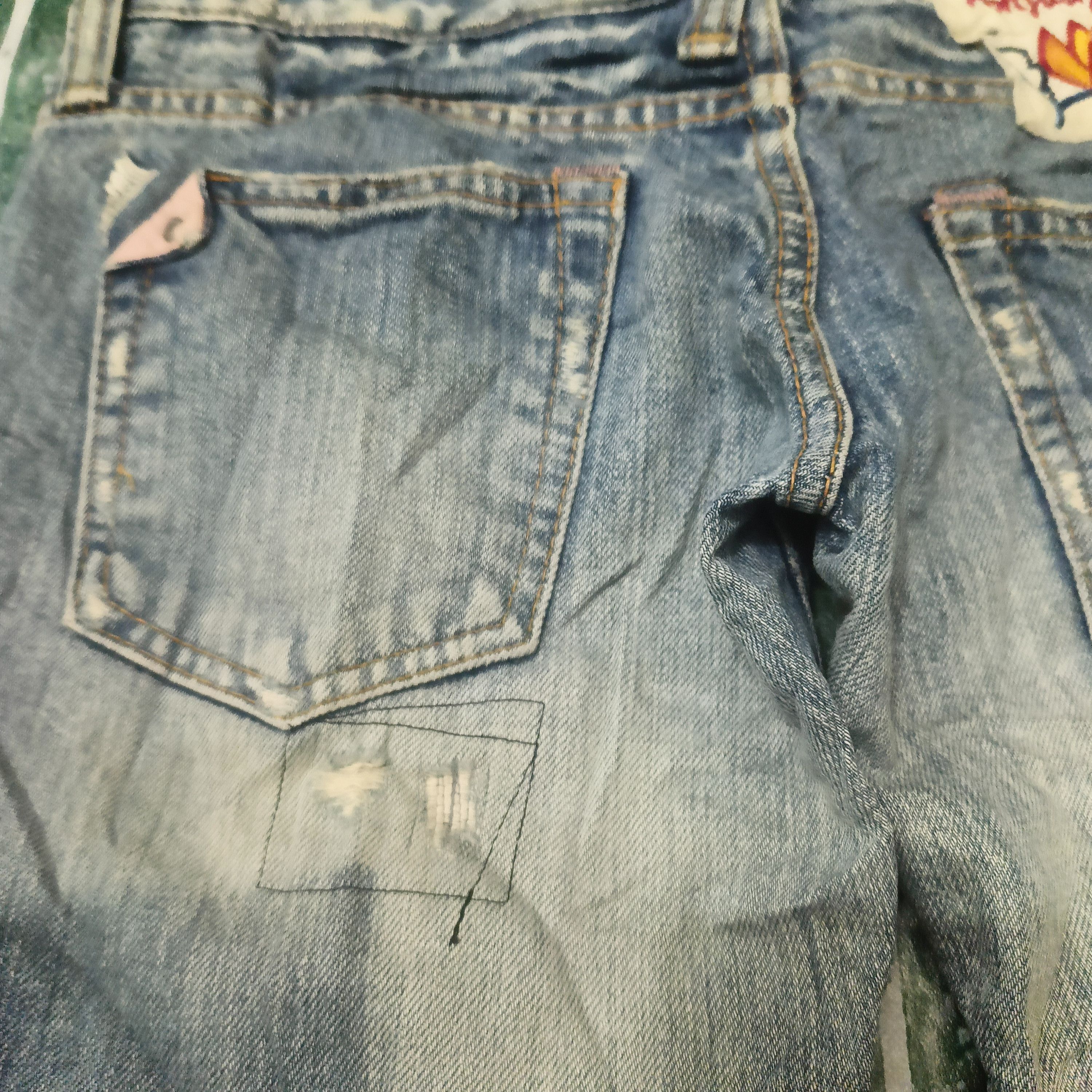 Ends Repair Rare Antgauge distressed denim patchwork design double waist Size US 28 / EU 44 - 15 Thumbnail
