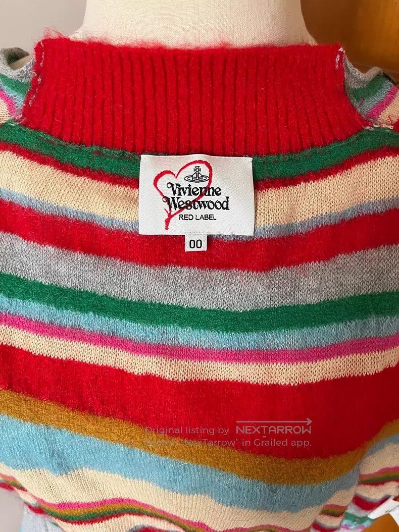 Vivienne Westwood Vivienne Westwood size 00 Rainbow Stripe Wool Knit Sweater Size S / US 4 / IT 40 - 6 Thumbnail