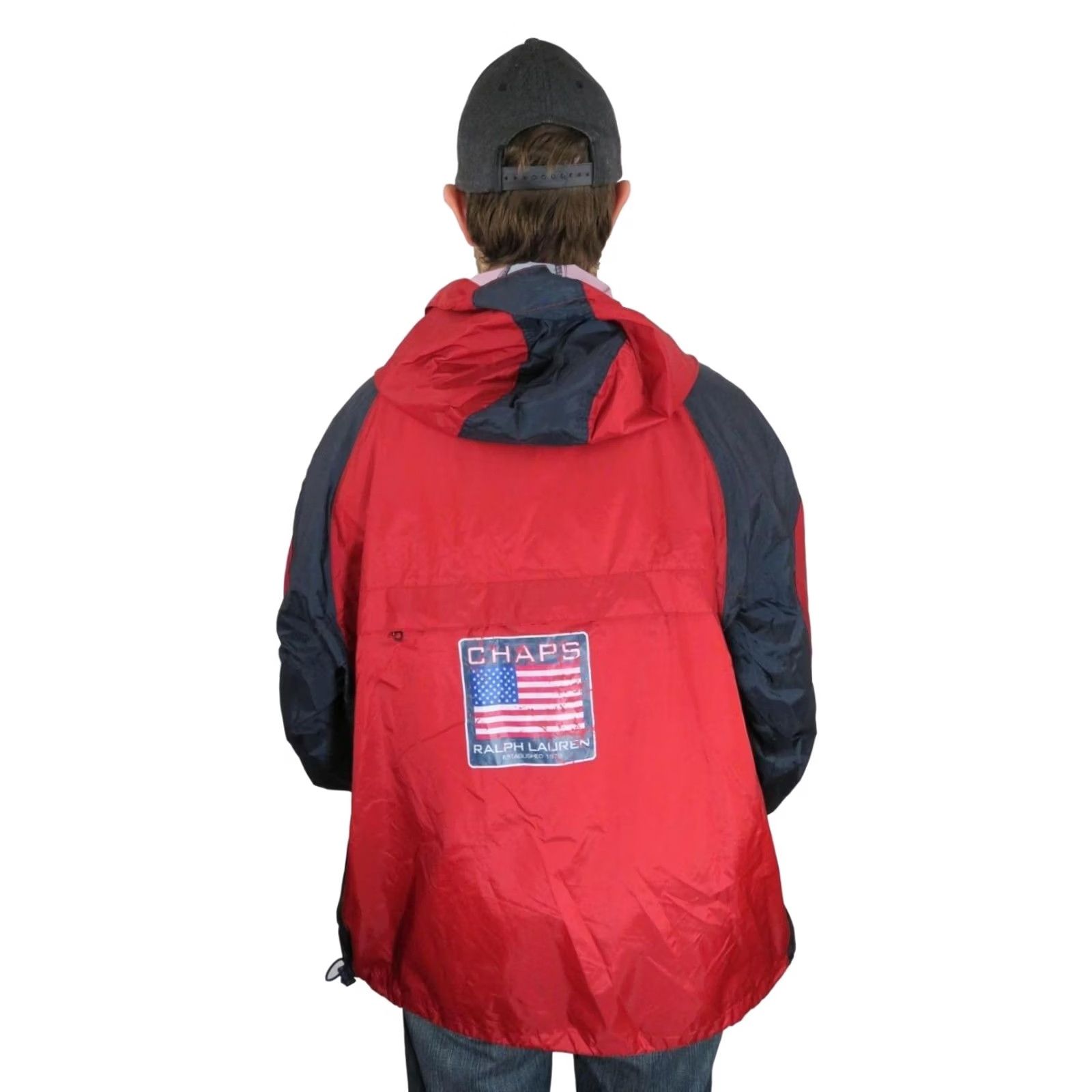 Polo Ralph Lauren VINTAGE Chaps Ralph Lauren Jacket Mens Large 90s Windbreaker 4th of July USA Flag Red Size US L / EU 52-54 / 3 - 2 Thumbnail