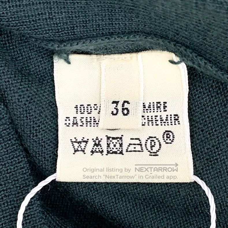 Hermes Hermes Dark Green Cashmere Crewneck Long Sleeve Knit Top Size XS / US 0-2 / IT 36-38 - 6 Thumbnail