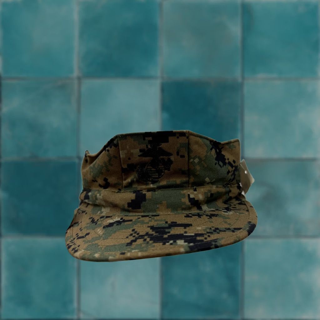 Vintage SEKRI Industries MARPAT Hat Cap Fitted Mens Small Woodland Camo Marine Corps Cap Mens Small MARPAT Woodland USA Military Workwear Hat Size ONE SIZE - 1 Thumbnail