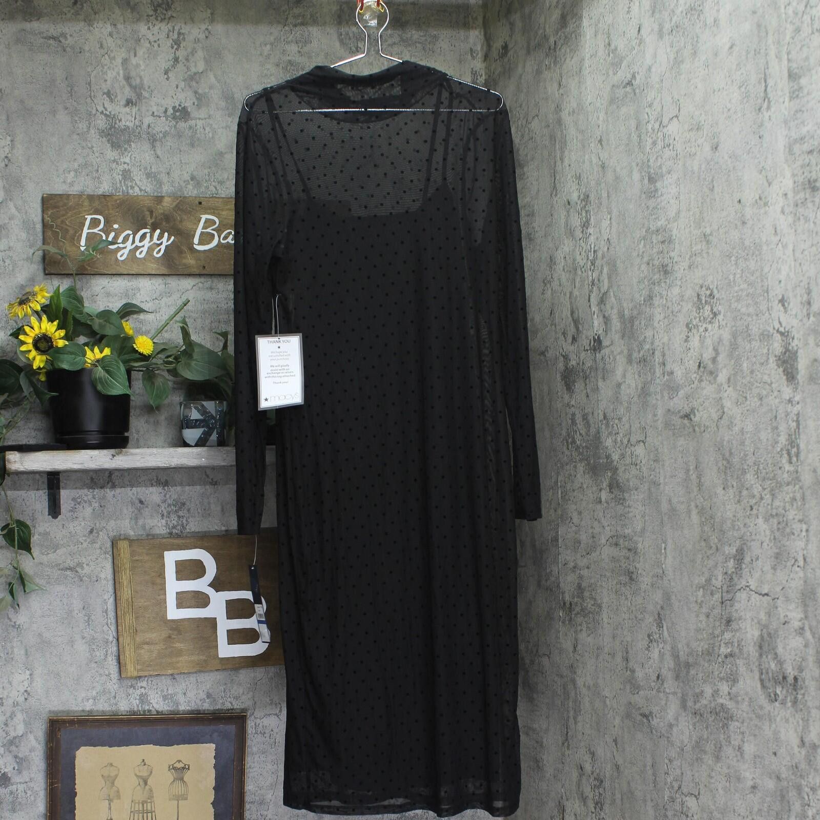 Other Rachel By Rachel Roy Dotted-mesh Mock-neck Dress Black Xl Size XL / US 12-14 / IT 48-50 - 2 Thumbnail
