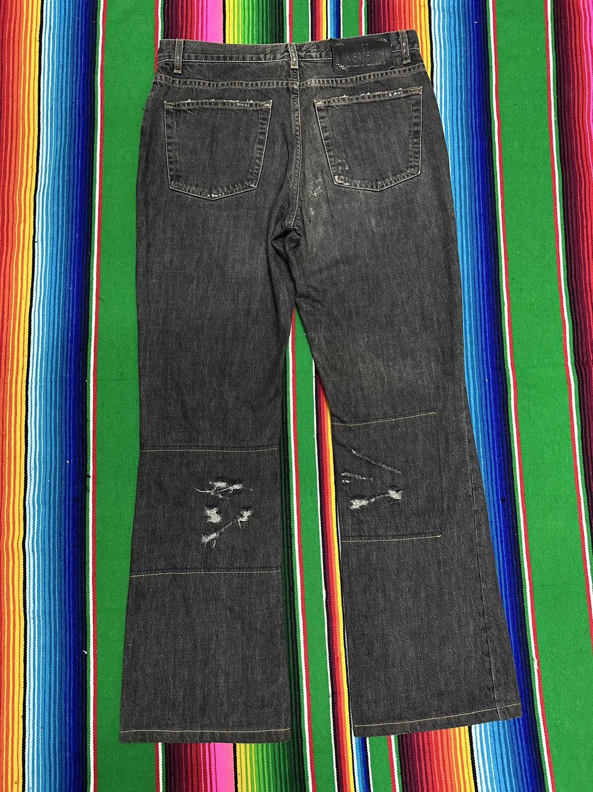 Kapital 💥 Flare Bootcut💥 Just Cavali Distress Design💥 Size US 30 / EU 46 - 12 Thumbnail