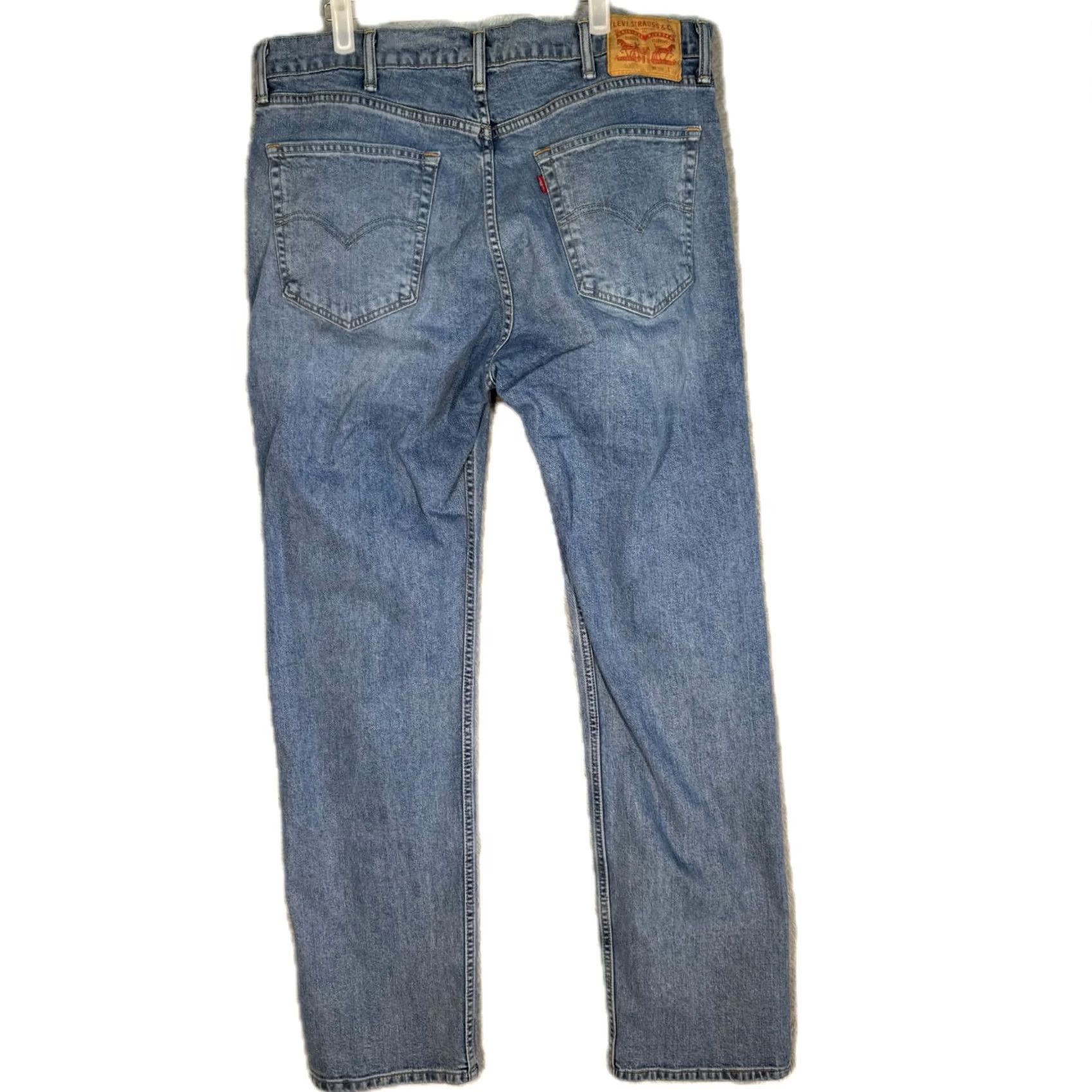 Levi's Levi’s 505 Jeans Mens Regular Straight Mid-Rise 38x34 Blue Denim Stretch Size US 38 / EU 54 - 2 Thumbnail