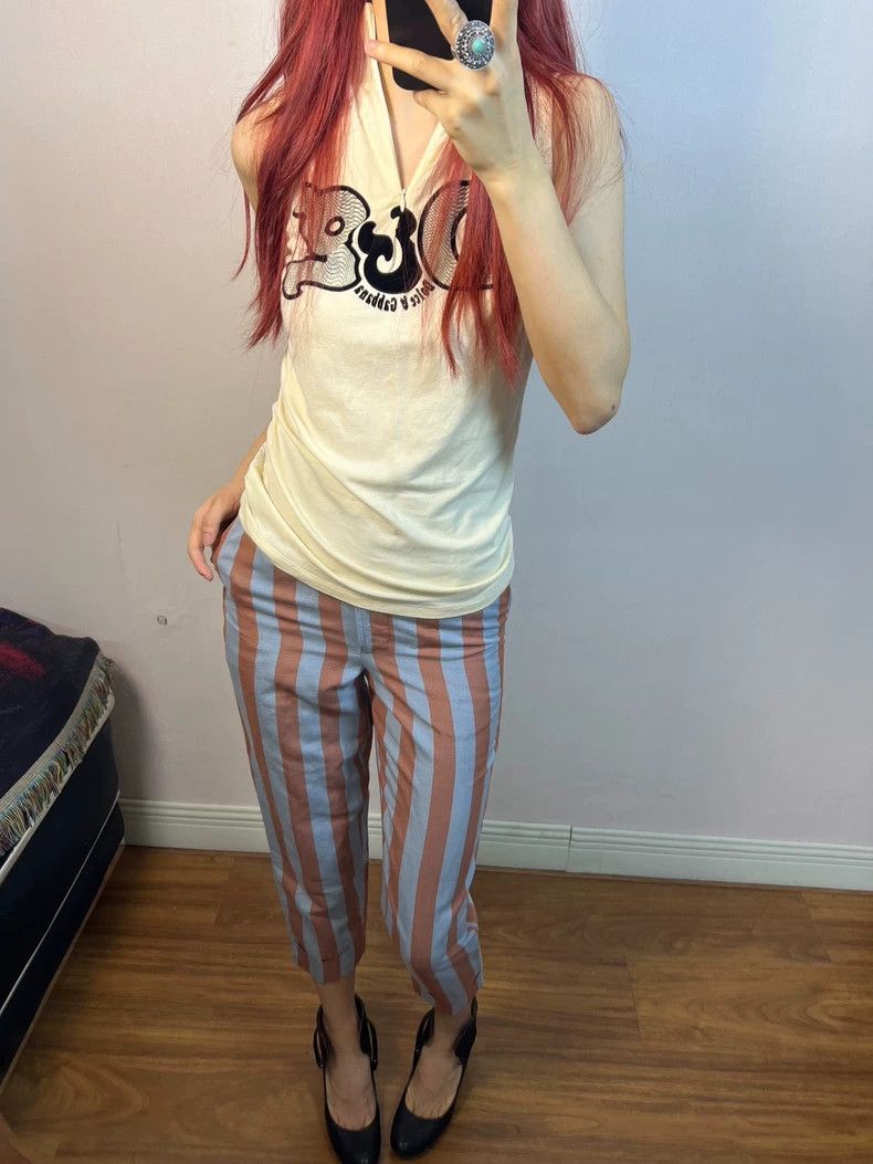 Kenzo KENZO Striped patchy seven-eighths pants Y2K Size 24" / US 00 / IT 34 - 8 Thumbnail
