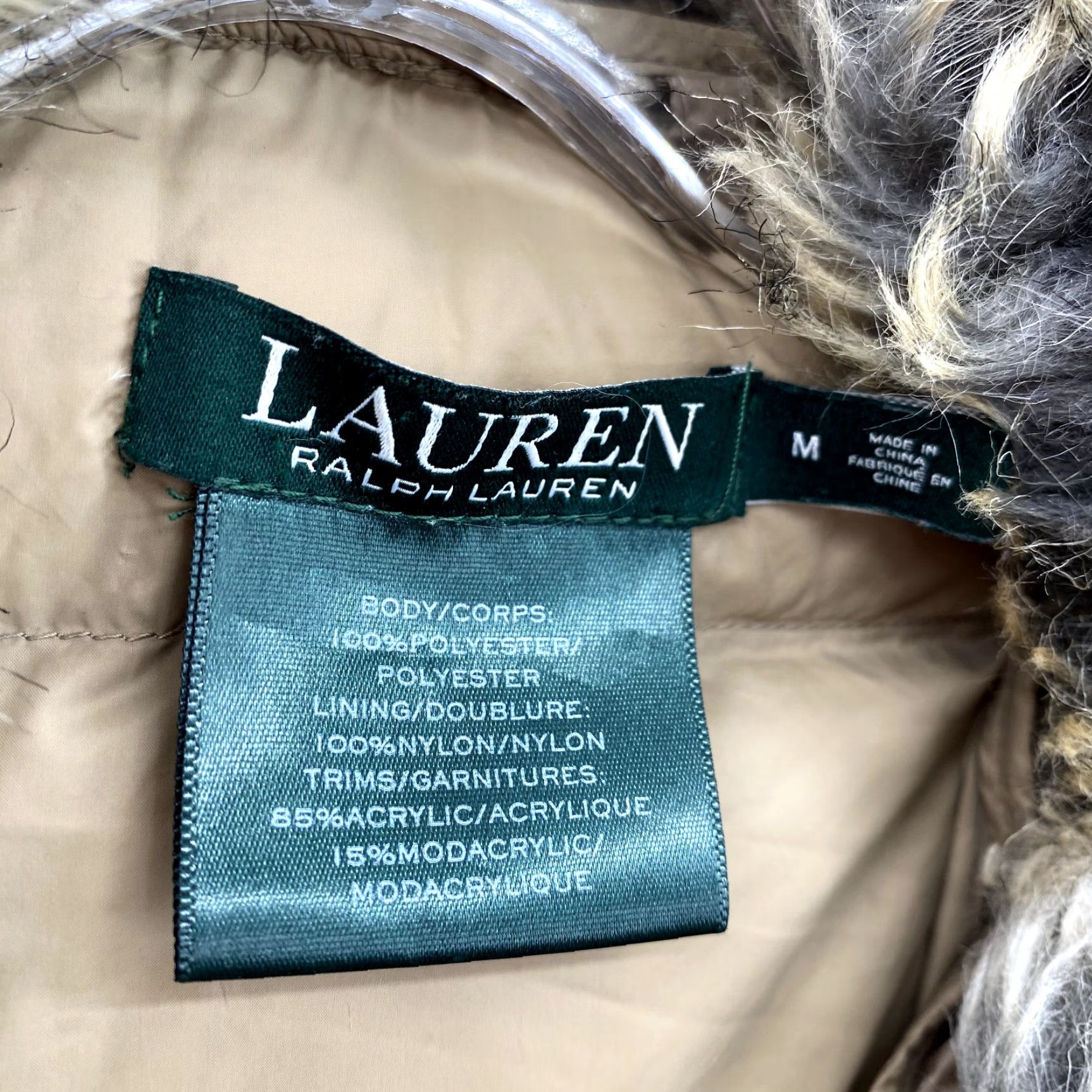 Ralph Lauren Lauren Ralph Lauren Puffer Down Jacket Womens Beige Faux Fur Trim Parka Mob Chic Beiges Size M / US 6-8 / IT 42-44 - 7 Thumbnail