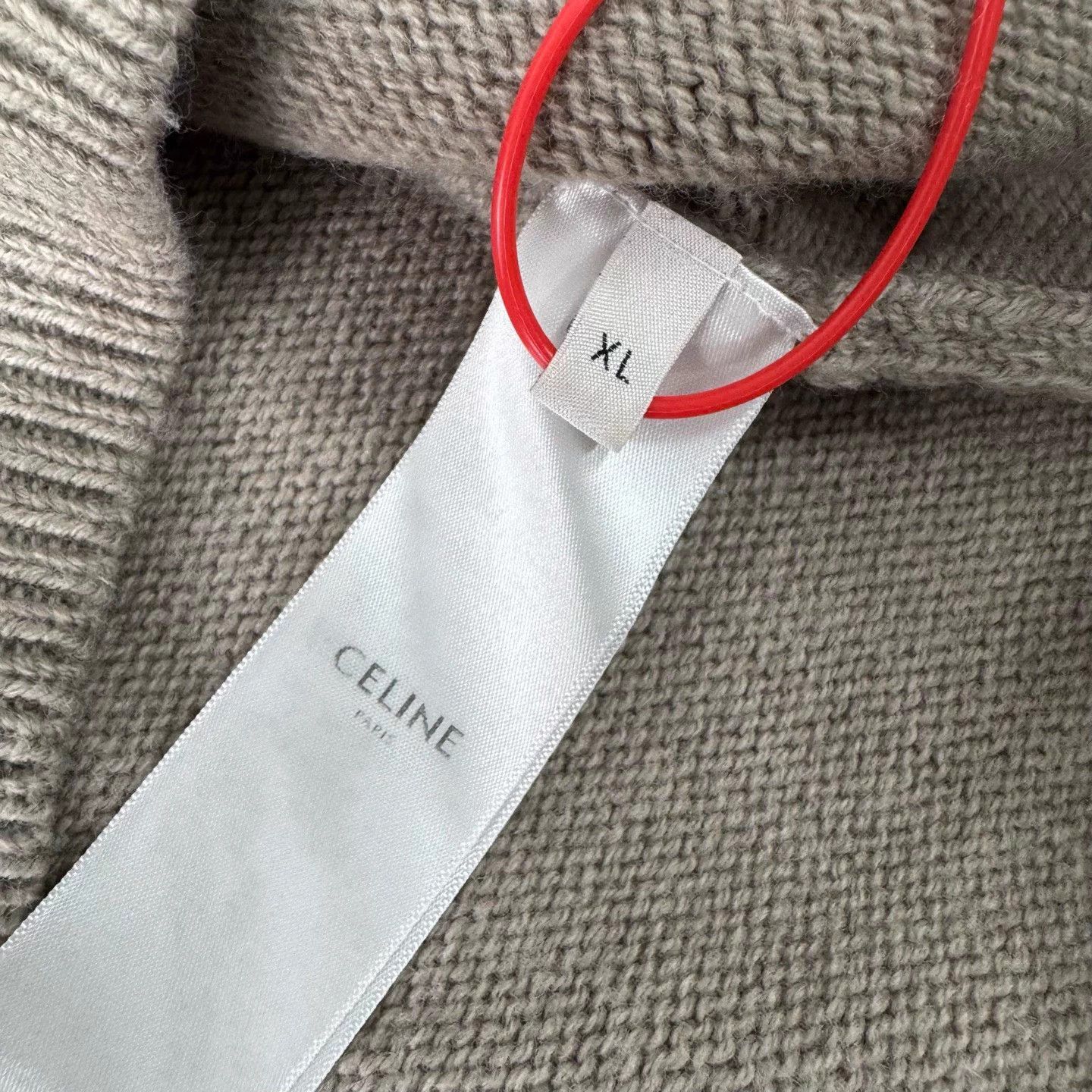 Celine Celine Beige Knit Sweater XL 99 New (Triumph Arch Embroidered) Size US XL / EU 56 / 4 - 7 Thumbnail