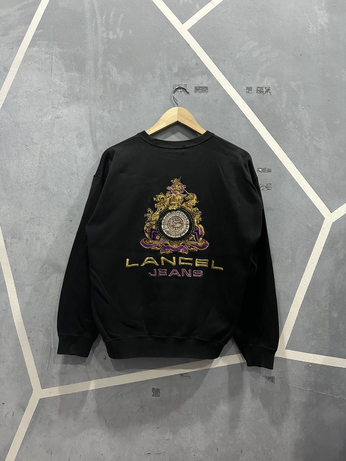 image of Lancel Jeans Paris Sweatshirt in Black, Men's (Size Medium)