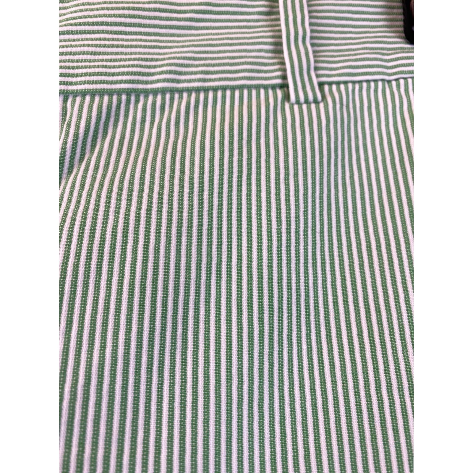 Ralph Lauren VINTAGE? No. LAUREN RALPH LAUREN ACTIVE Shorts WOMEN 12 Green White Stripes Pockets Cotton Blend Regular Fit 79-48 Size 34" / US 12 / IT 48 - 5 Thumbnail