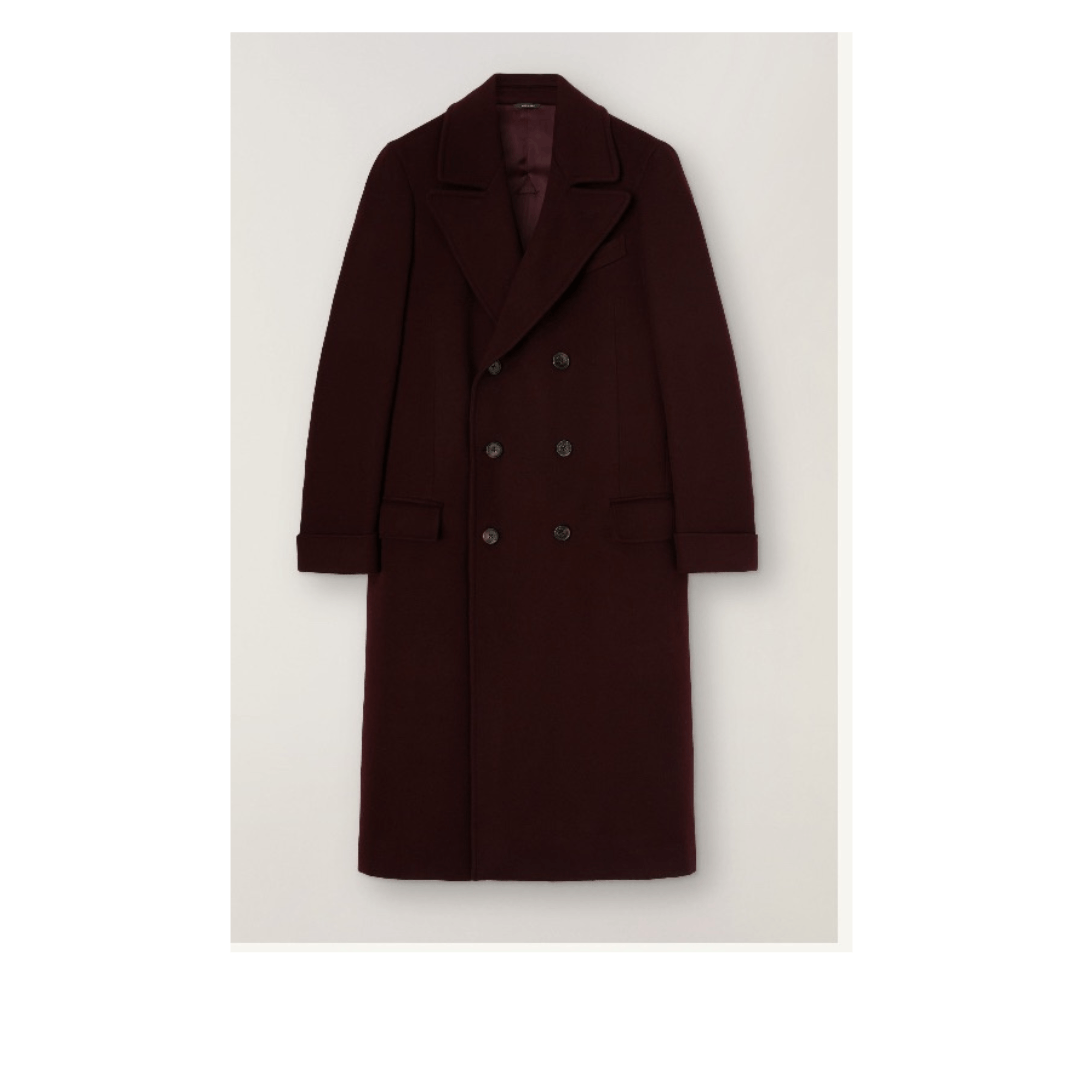 Loro Piana o1srvl11e1224 Sergio Coat in Burgundy Size US XL / EU 56 / 4 - 1 Thumbnail