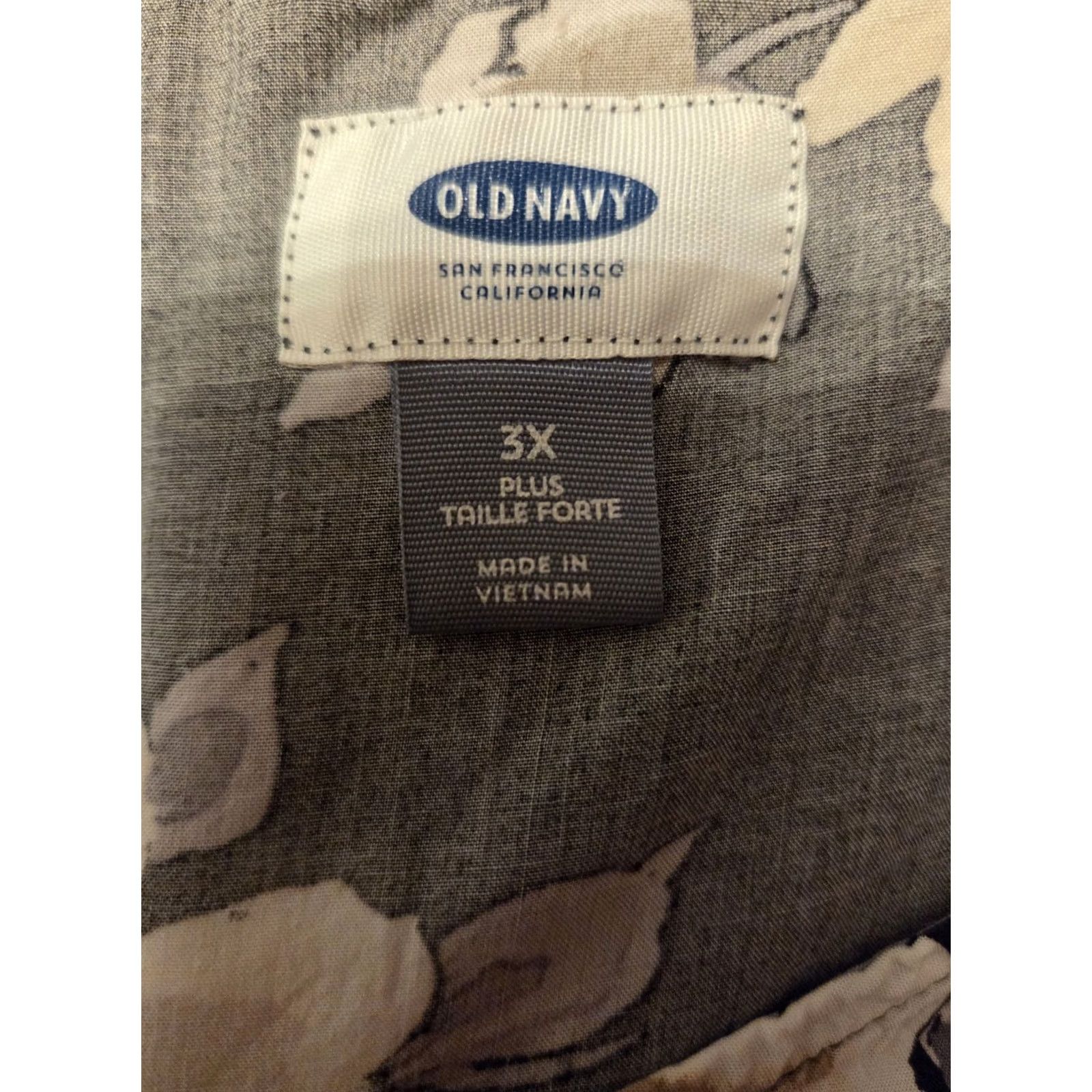 Old Navy Old Navy Gray Floral Print Mini Shift Dress 3X Plus Size XXL / US 16-18 / IT 52-54 - 6 Thumbnail