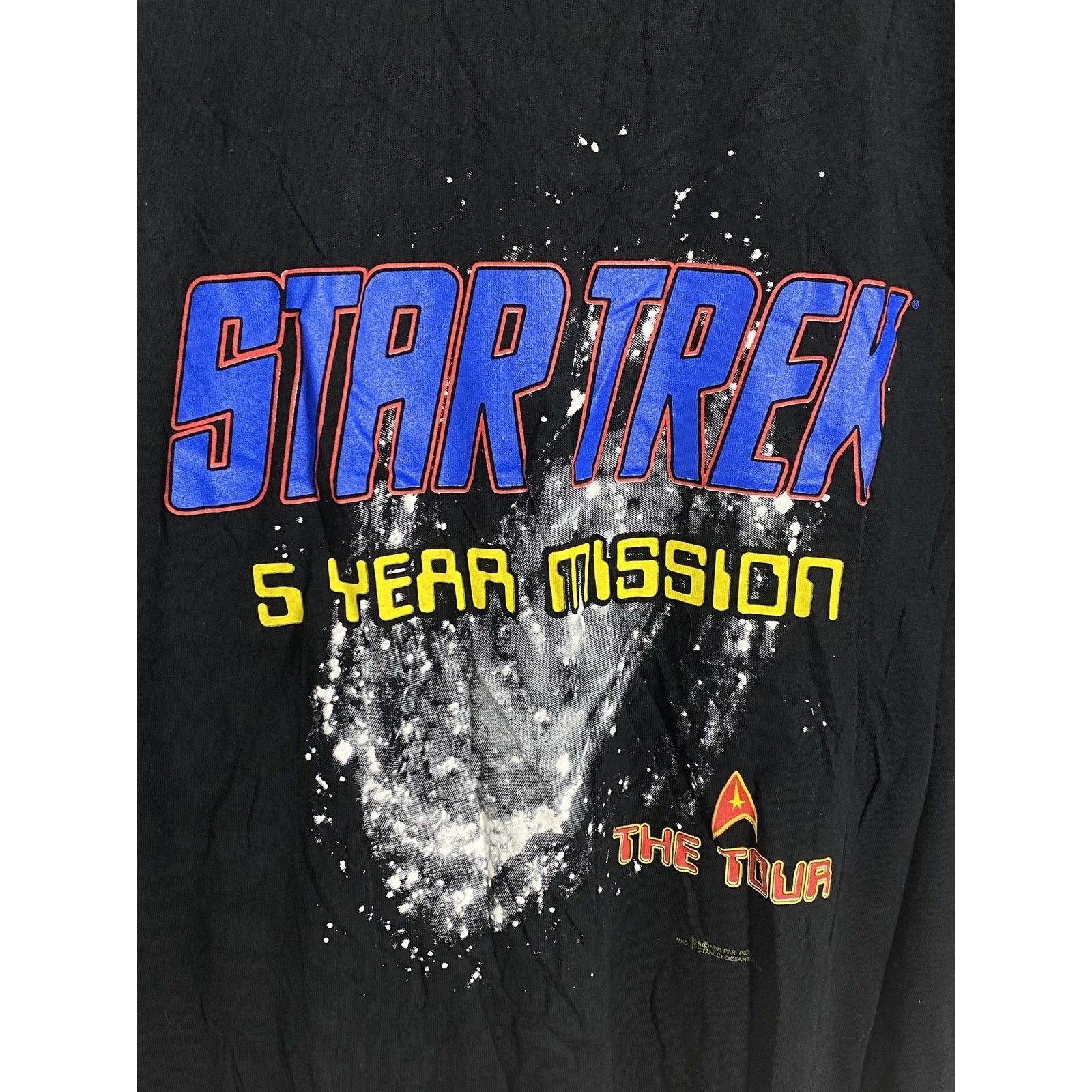 Vintage 90s Vintage 1996 Star Trek 5 Year Mission The Tour T-Shirt Size US XL / EU 56 / 4 - 2 Thumbnail