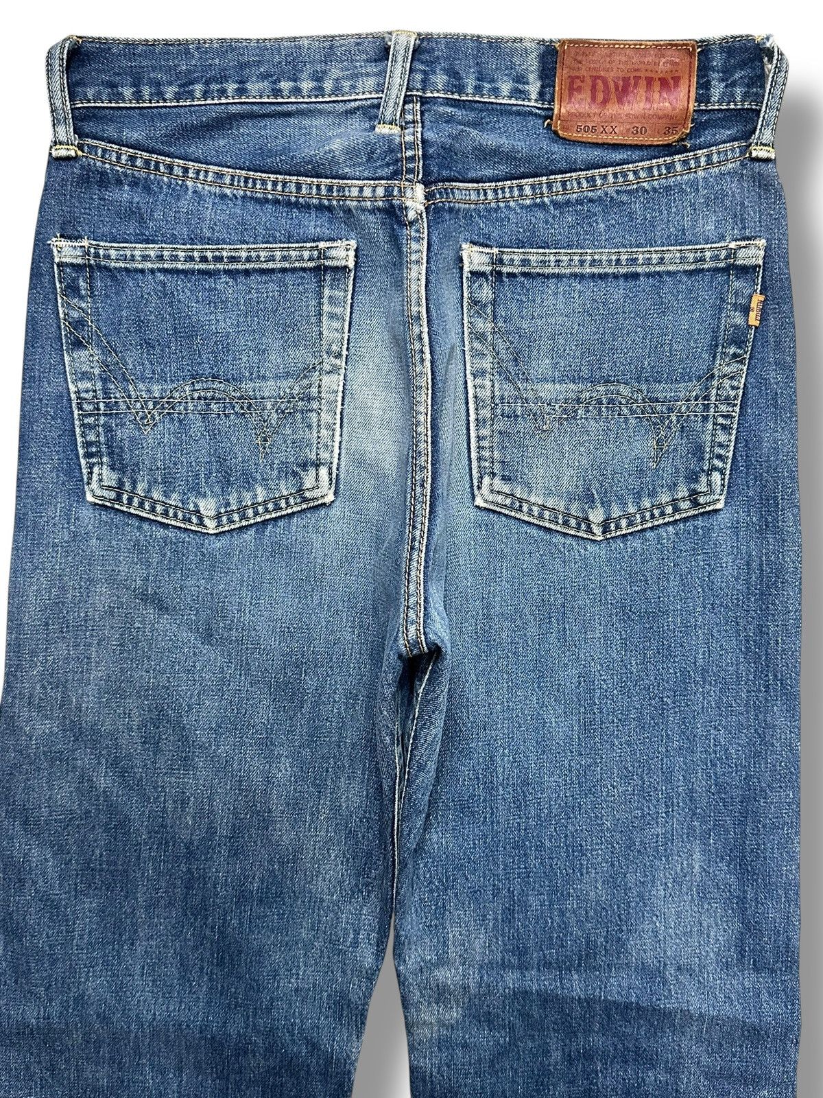 Edwin Vintage Edwin 505 XX Selvedge Japan Denim Distressed Jeans Size US 30 / EU 46 - 4 Thumbnail