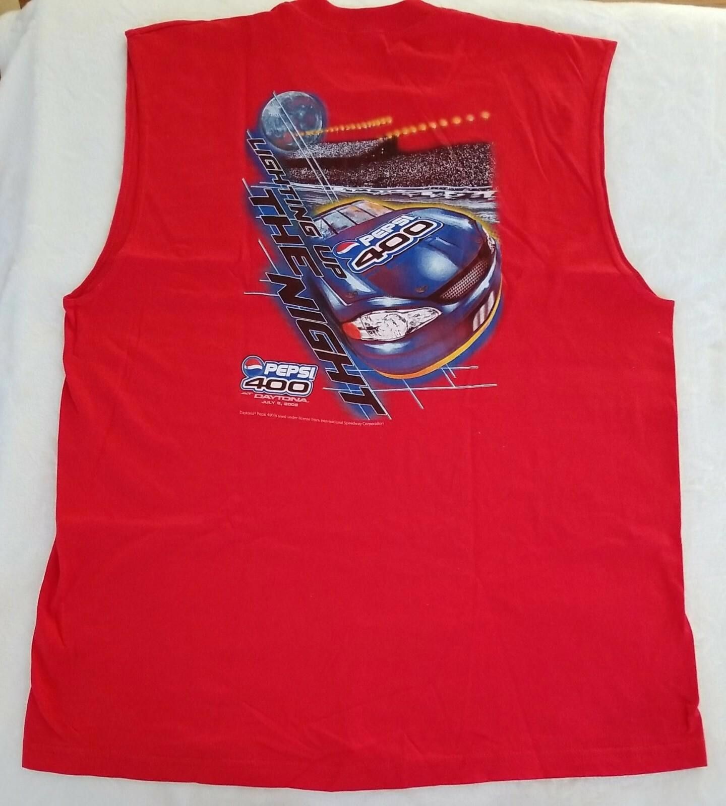Fruit Of The Loom Y2K Nascar Pepsi 400 Daytona Beach Racing T-Shirt 2002 NEW Size US XL / EU 56 / 4 - 2 Thumbnail