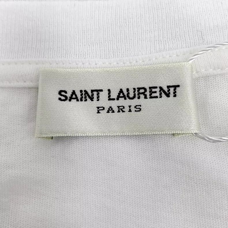 Saint Laurent Paris Saint Laurent White Graphic Cotton T-Shirt-2507 Size US XS / EU 42 / 0 - 3 Thumbnail