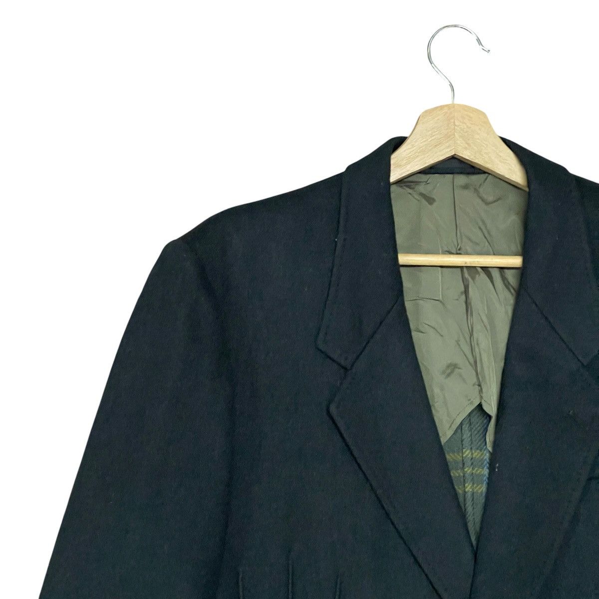 Lanvin Vintage Lanvin Paris Pleated Wool & Cashmere Blazer Coat Size 52R - 6 Thumbnail