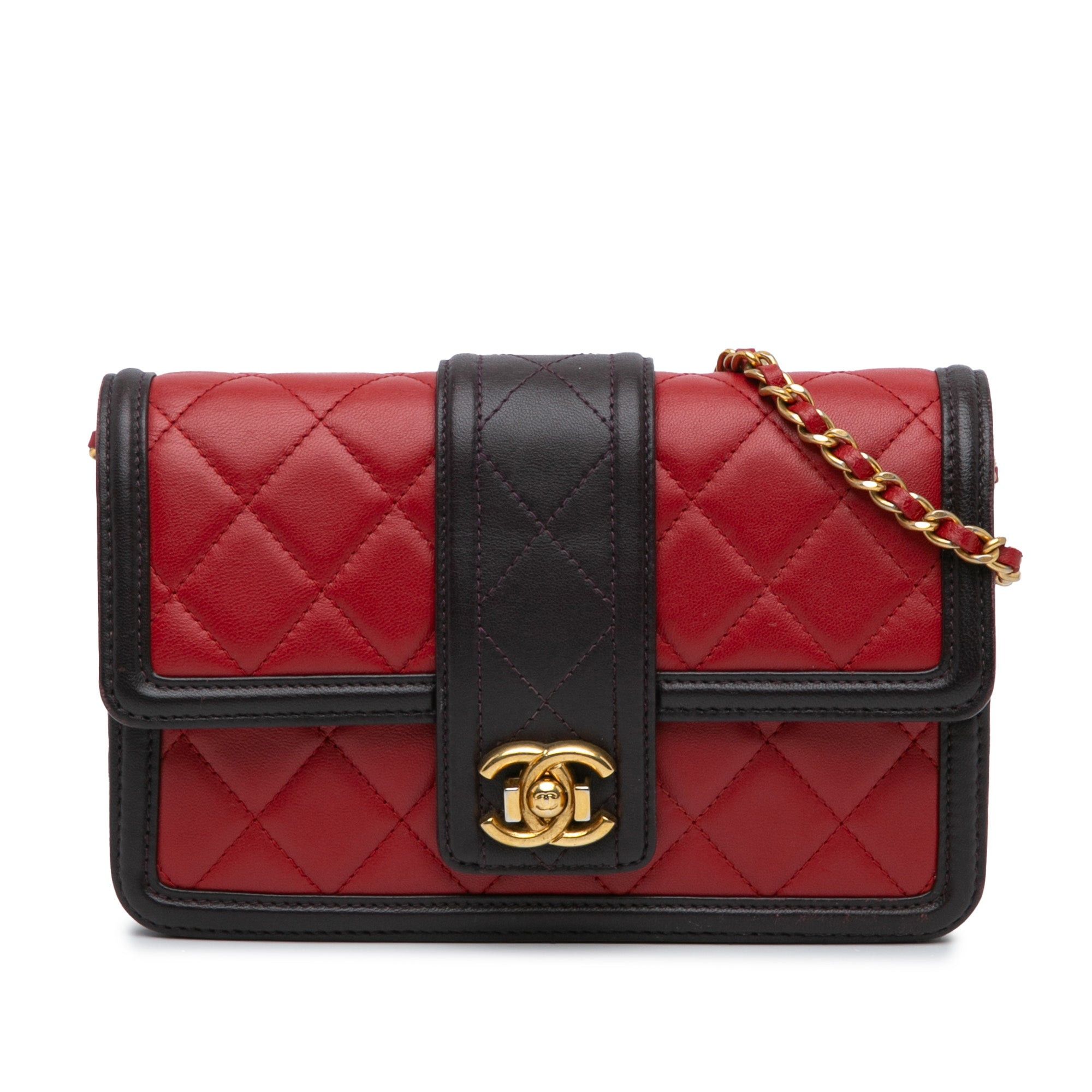 Chanel Chanel Lambskin Elegant CC Wallet On Chain Red Size ONE SIZE - 1 Thumbnail