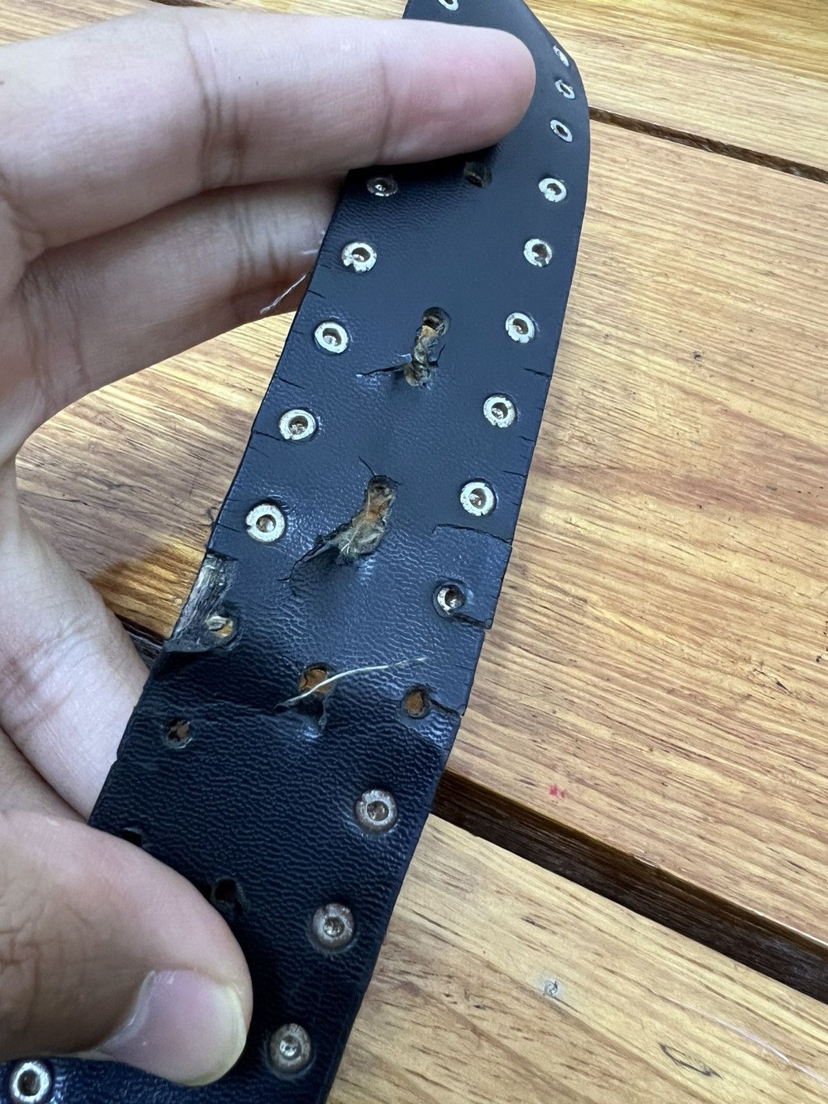 Leather Versace Medusa Head Studded Leather Belt Size 36 - 6 Thumbnail