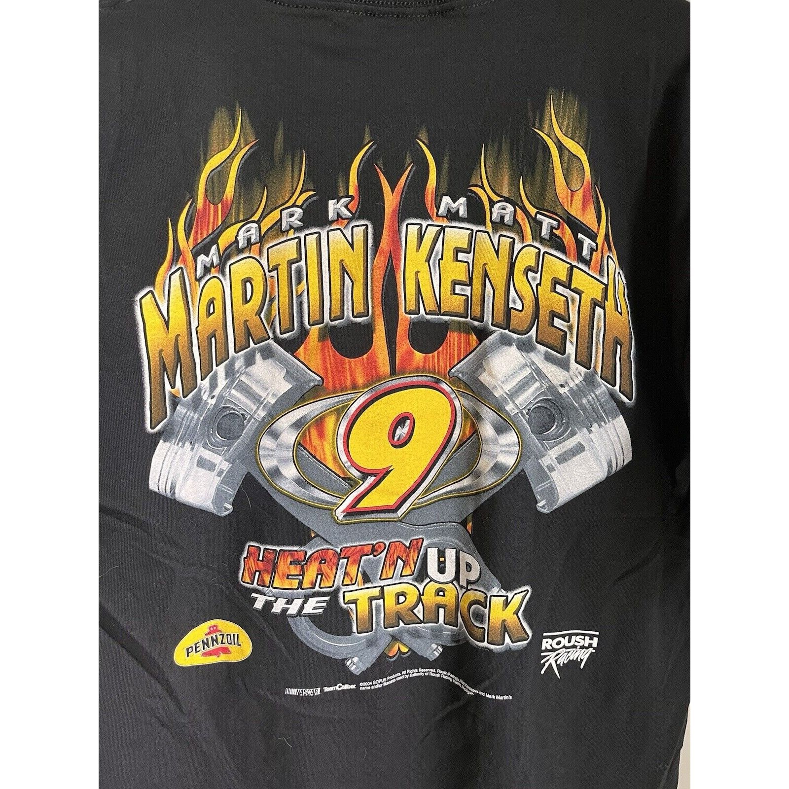 NASCAR VINTAGE NASCAR MARTIN KENSETH 9 PENNZOIL FLAMES GRAPHIC T L Size US L / EU 52-54 / 3 - 4 Thumbnail