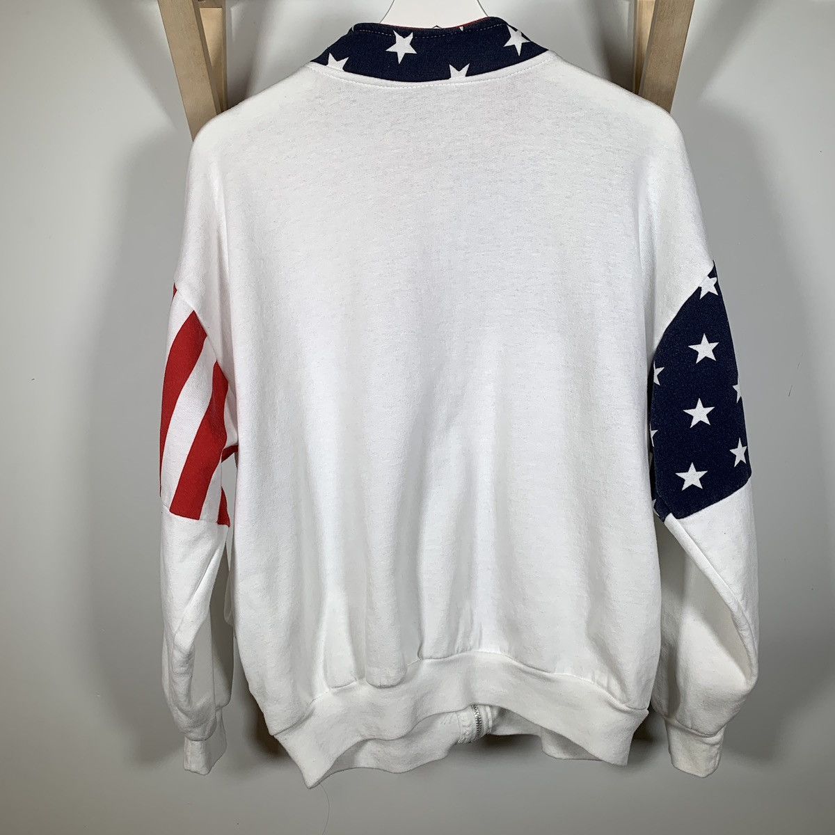 Vintage Vintage 80s 90s America USA Flag 1/4 zip sweatshirt Size US M / EU 48-50 / 2 - 7 Thumbnail