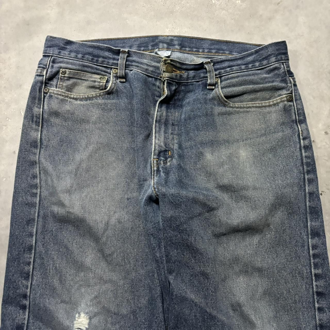 Japanese Brand × Vintage Crazy Vintage Y2K/2000s Grunge Dark Wash Skater Denim Jeans! Size US 34 / EU 50 - 5 Thumbnail