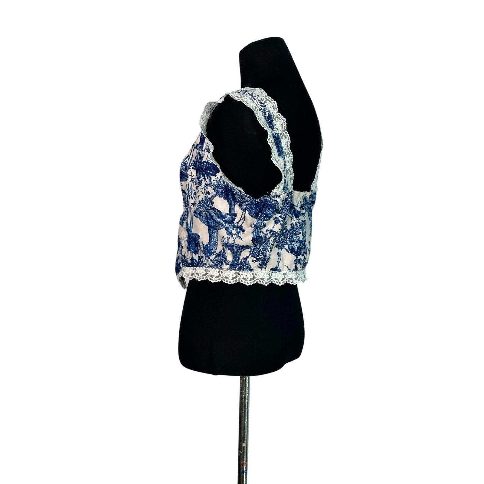 Shein Shein white blue sleeveless crop top bouse size M Size M / US 6-8 / IT 42-44 - 12 Thumbnail