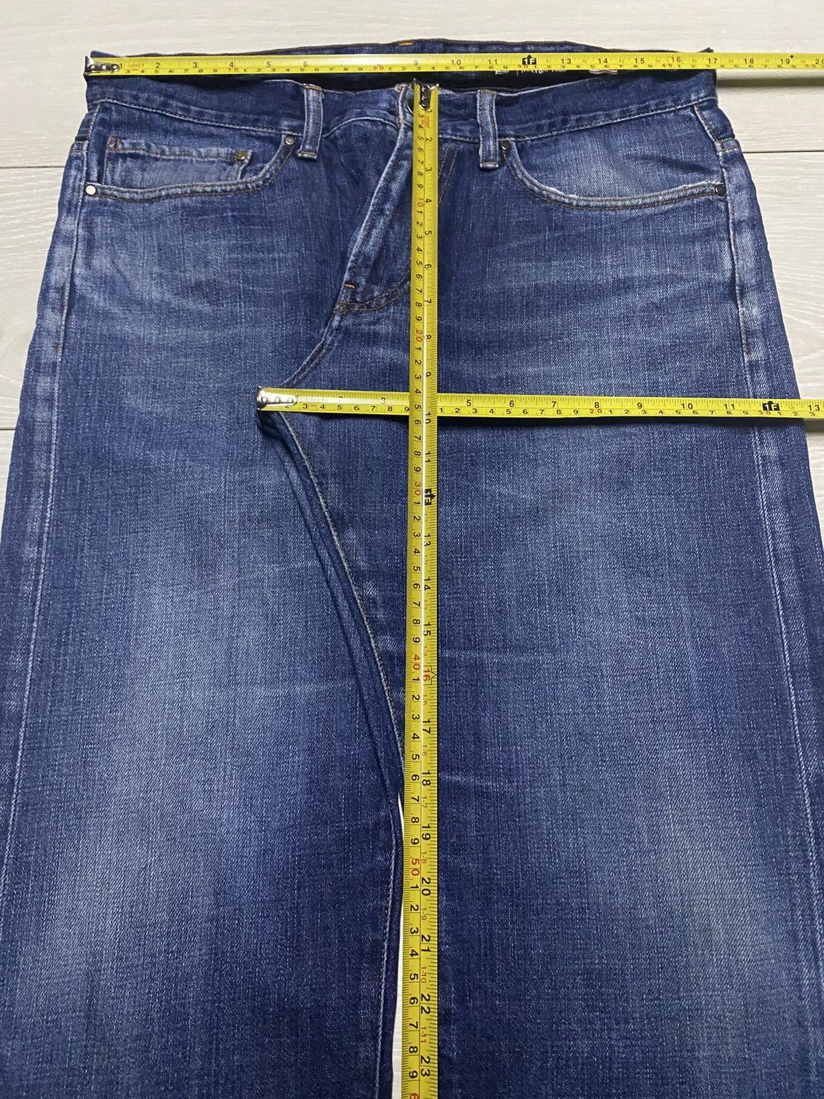 Japanese Brand Vintage Back Number Fade Wash Distressed Jeans Size US 34 / EU 50 - 12 Thumbnail