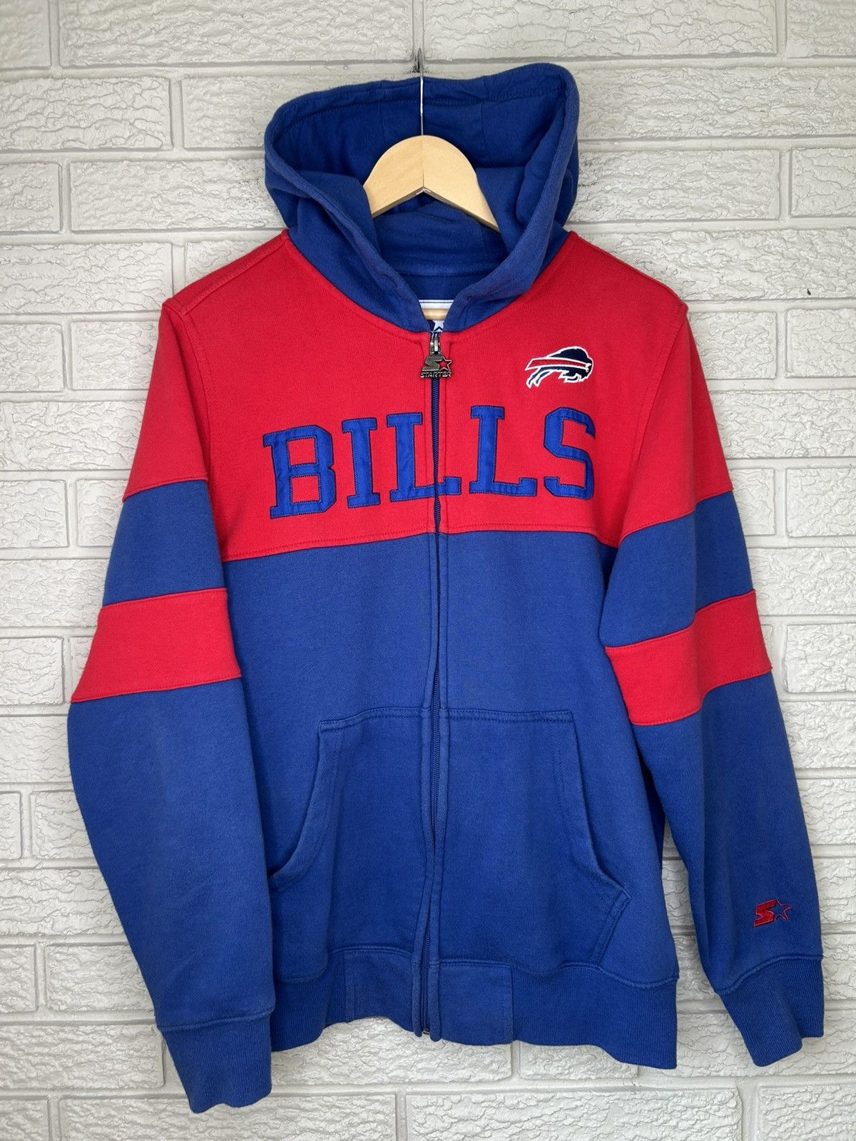 Starter Vintage Starter Buffalo Bills Zip Up Hoodie Size US S / EU 44-46 / 1 - 1 Thumbnail