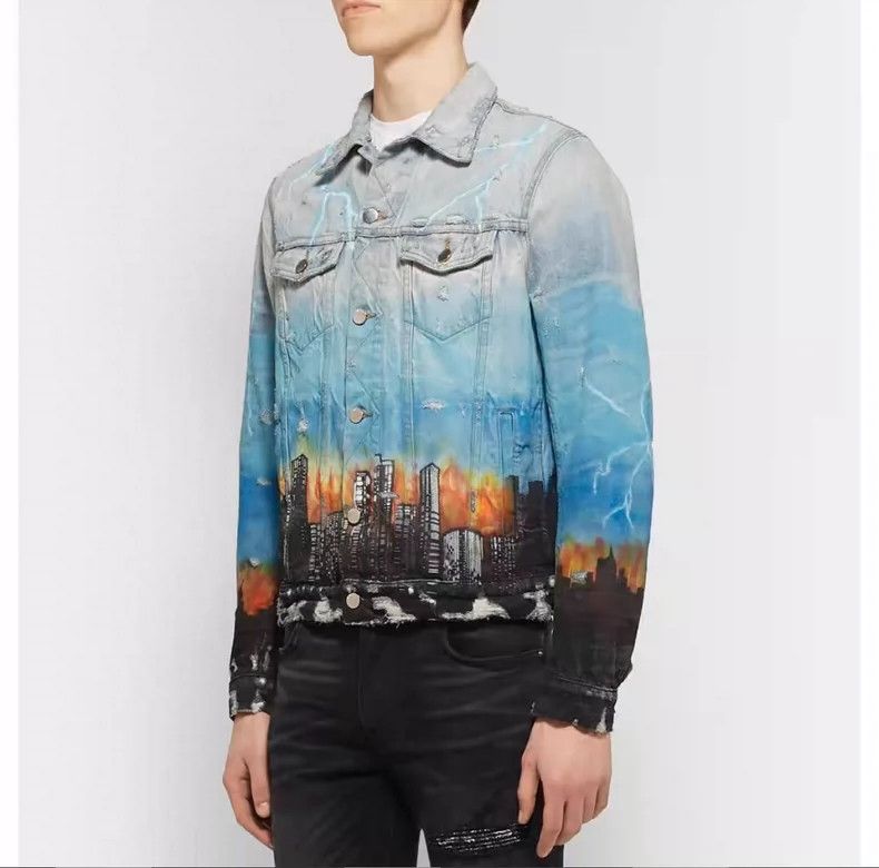 Amiri Amiri 19SS Vintage Airbrush Hollywood Trucker Jacket Size US M / EU 48-50 / 2 - 8 Thumbnail