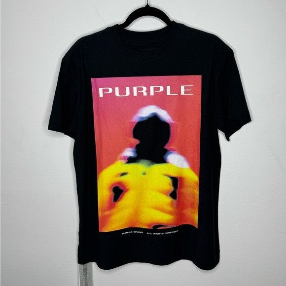 Purple Purple Brand Focus T-Shirt Black Graphic Men’s XS Size US XS / EU 42 / 0 - 2 Thumbnail