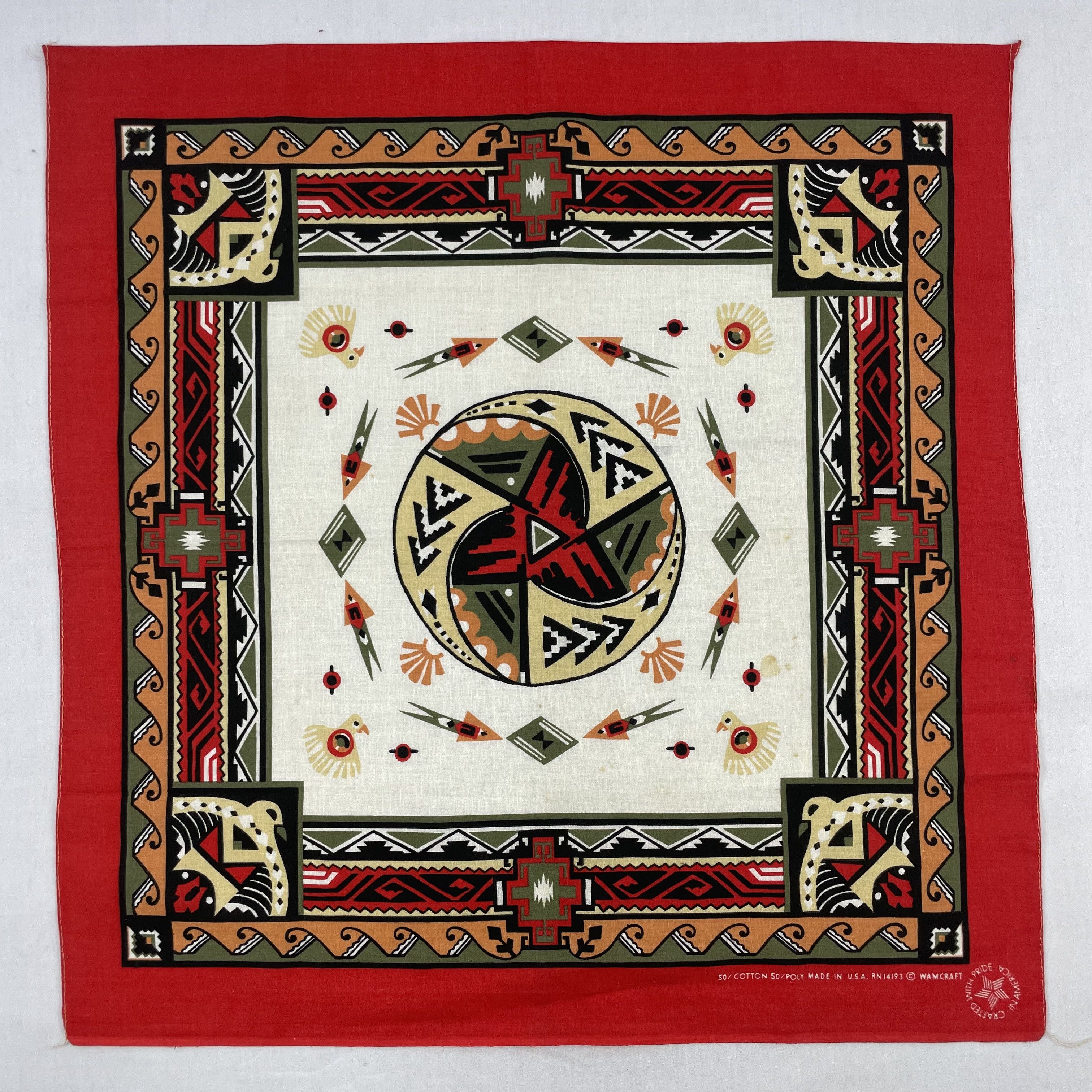 Vintage Vintage 90s Navajo Bandana Handkerrchief H123N Size ONE SIZE - 1 Thumbnail