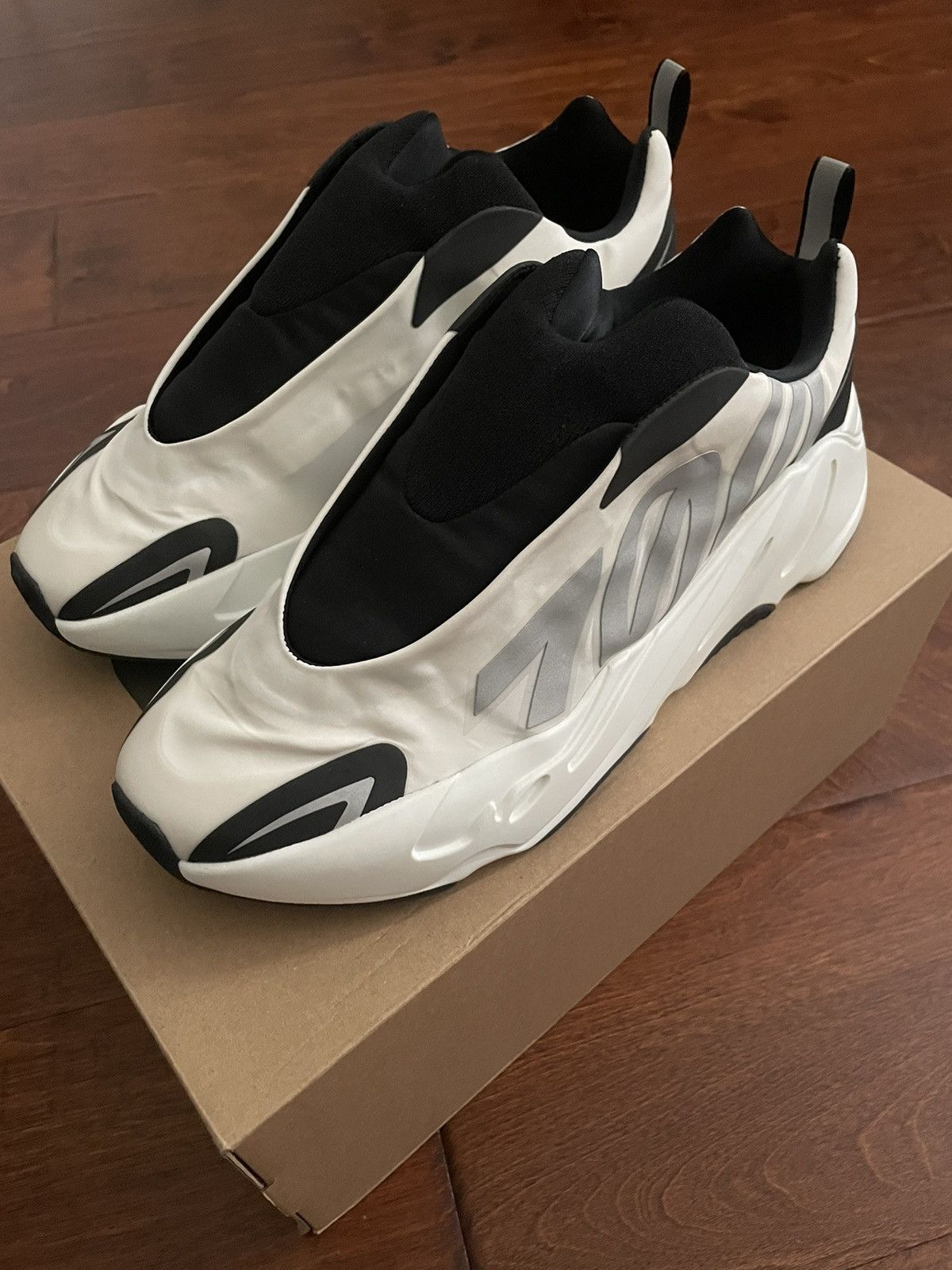 image of Adidas x Yeezy Season Yeezy Analog 700 Mnvn Shoes in White, Men's (Size 9)
