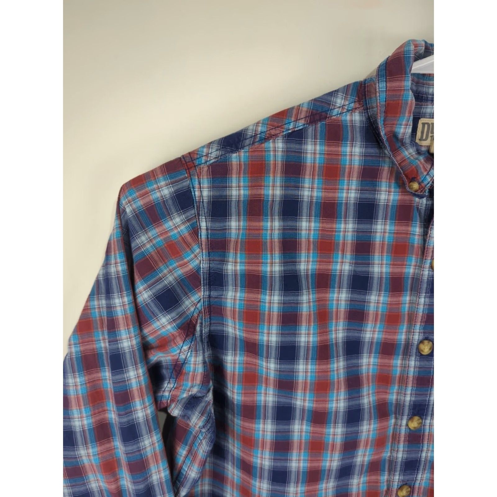 Duluth Trading Company Duluth Trading Button Front Shirt Cotton Red Blue Plaid Large Relaxed Fit Shirt Mens Button-Up Long Sleeve Multicolor Plaid Casual Size US L / EU 52-54 / 3 - 5 Thumbnail
