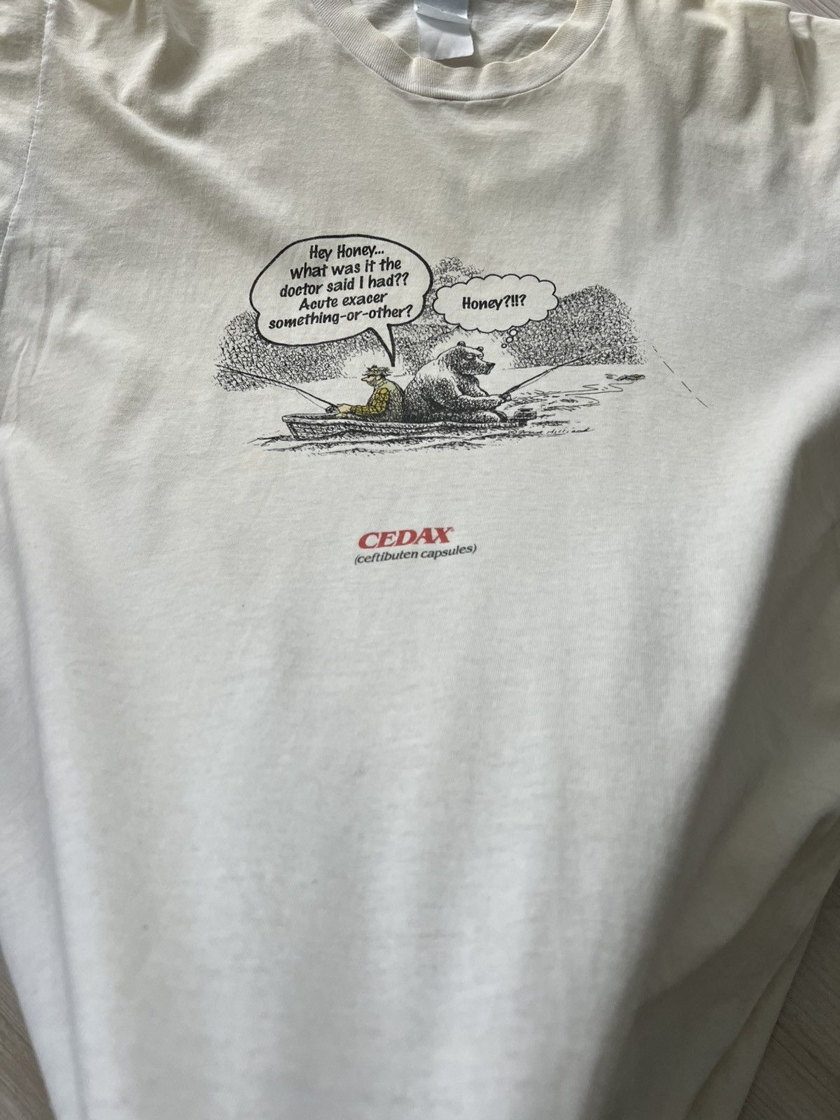 Band Tees Vintage 90s Cedax Antibiotic Drug Promo Single Stitch Tee Size US XL / EU 56 / 4 - 15 Thumbnail