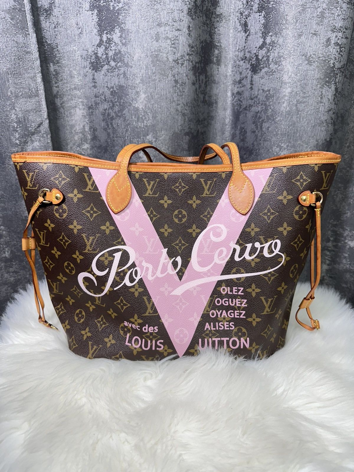 Designer × Louis Vuitton Louis Vuitton LIMITED EDITION V Neverfull bag ballerine rose Size ONE SIZE - 1 Thumbnail