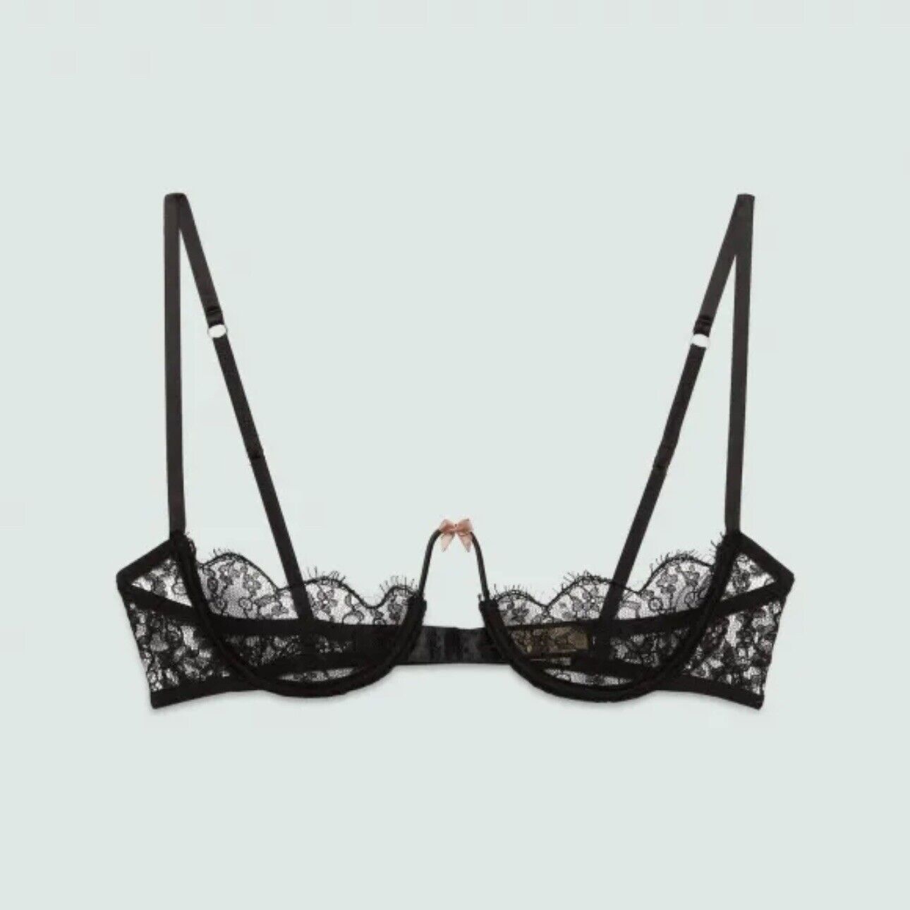 Gucci NWT GUCCI LACE BRA BALCONETTE SZ S Lace Black Size S / US 4 / IT 40 - 2 Thumbnail
