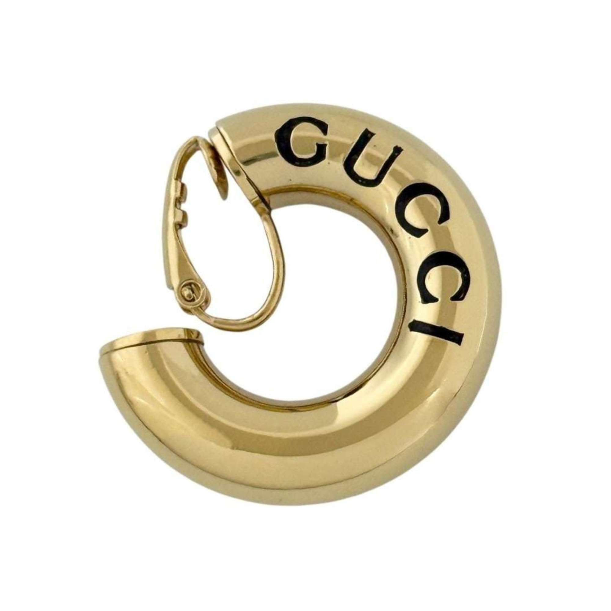 Gucci Gucci Women's Hoop Single Earring, Right Ear, Gold, Large Size ONE SIZE - 1 Thumbnail
