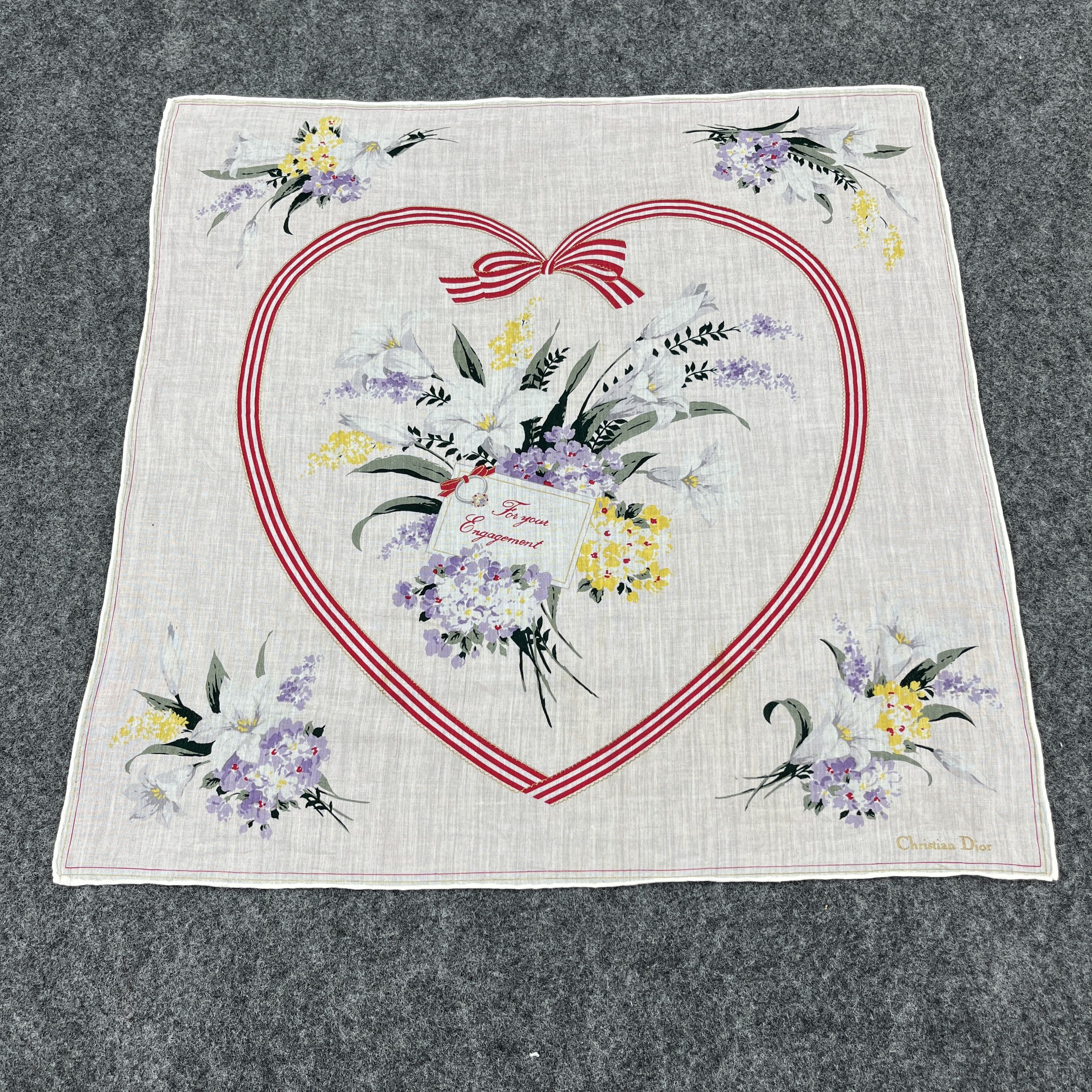 Vintage Christian Dior Handkerchief / Bandana / Neckerchief B138 Size ONE SIZE - 2 Thumbnail