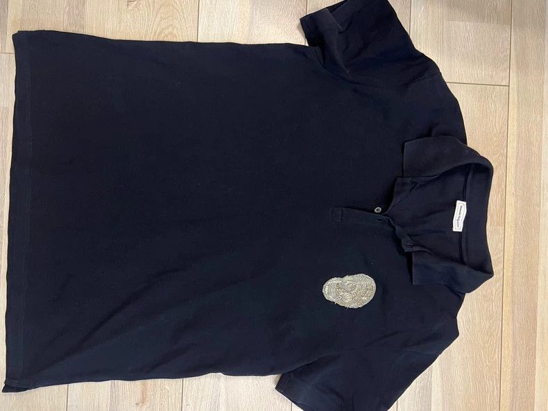 Alexander McQueen Alexander McQueen Black Polo Shirt with Embroidery- DMC Size US XL / EU 56 / 4 - 1 Thumbnail