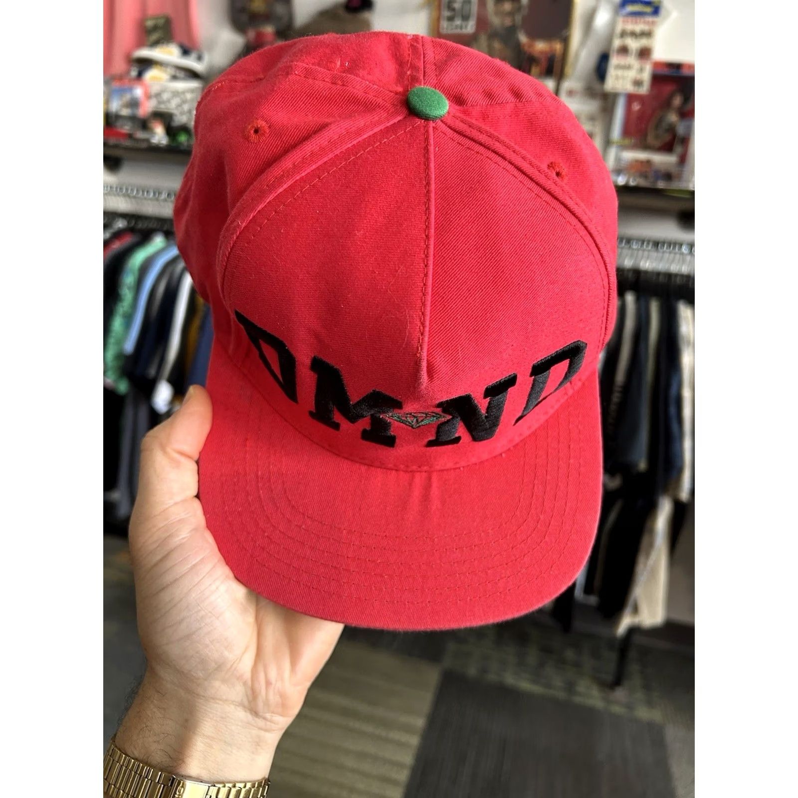 Diamond Supply Co. Diamond Supply Co. Hat Cap Red DMND Embroidered Logo SnapBack Skate Streetwear Mens Size ONE SIZE - 3 Thumbnail