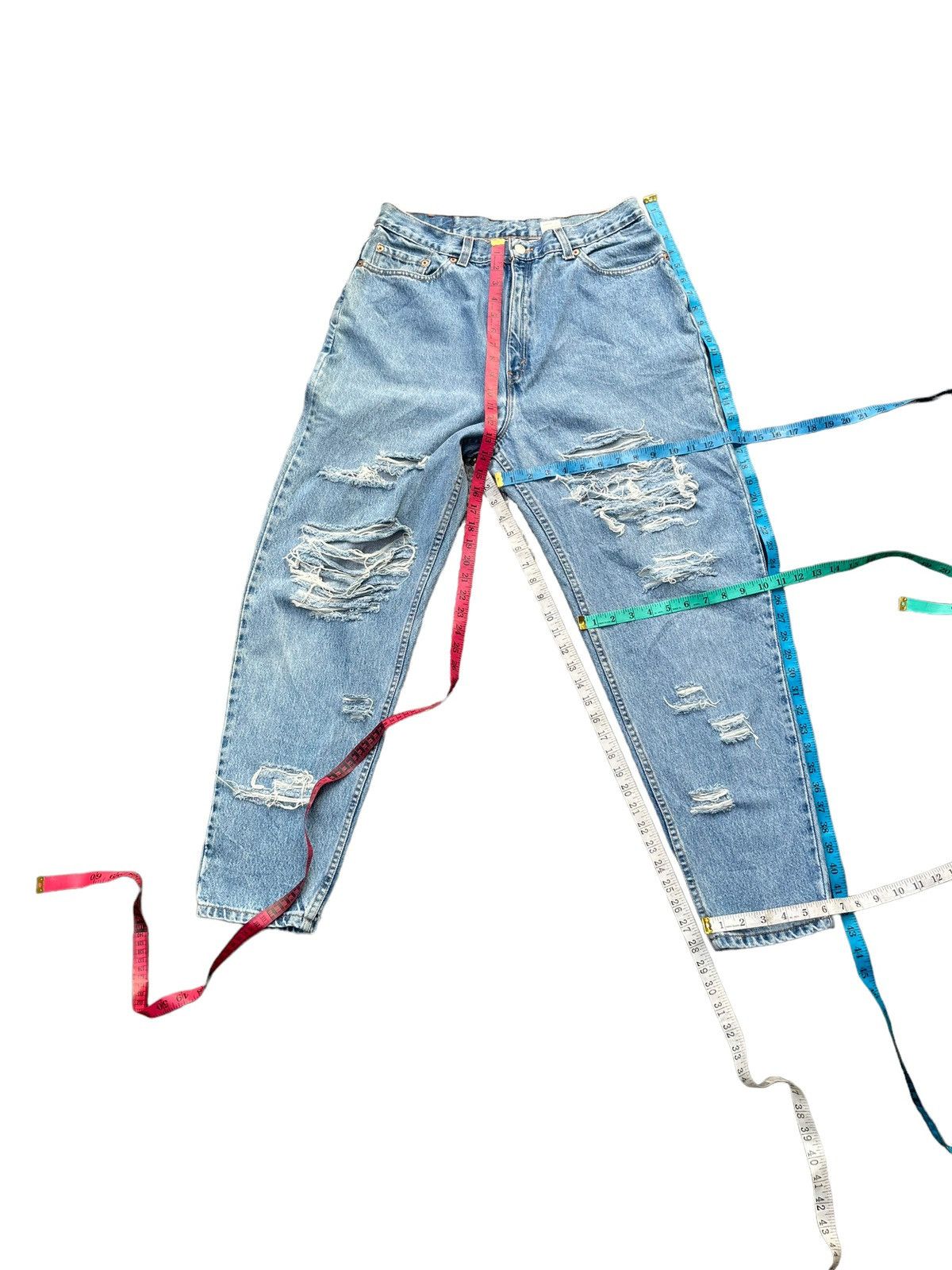 Levi's × Vintage Vintage Levis 550 Distresed Denim Size US 33 - 18 Thumbnail