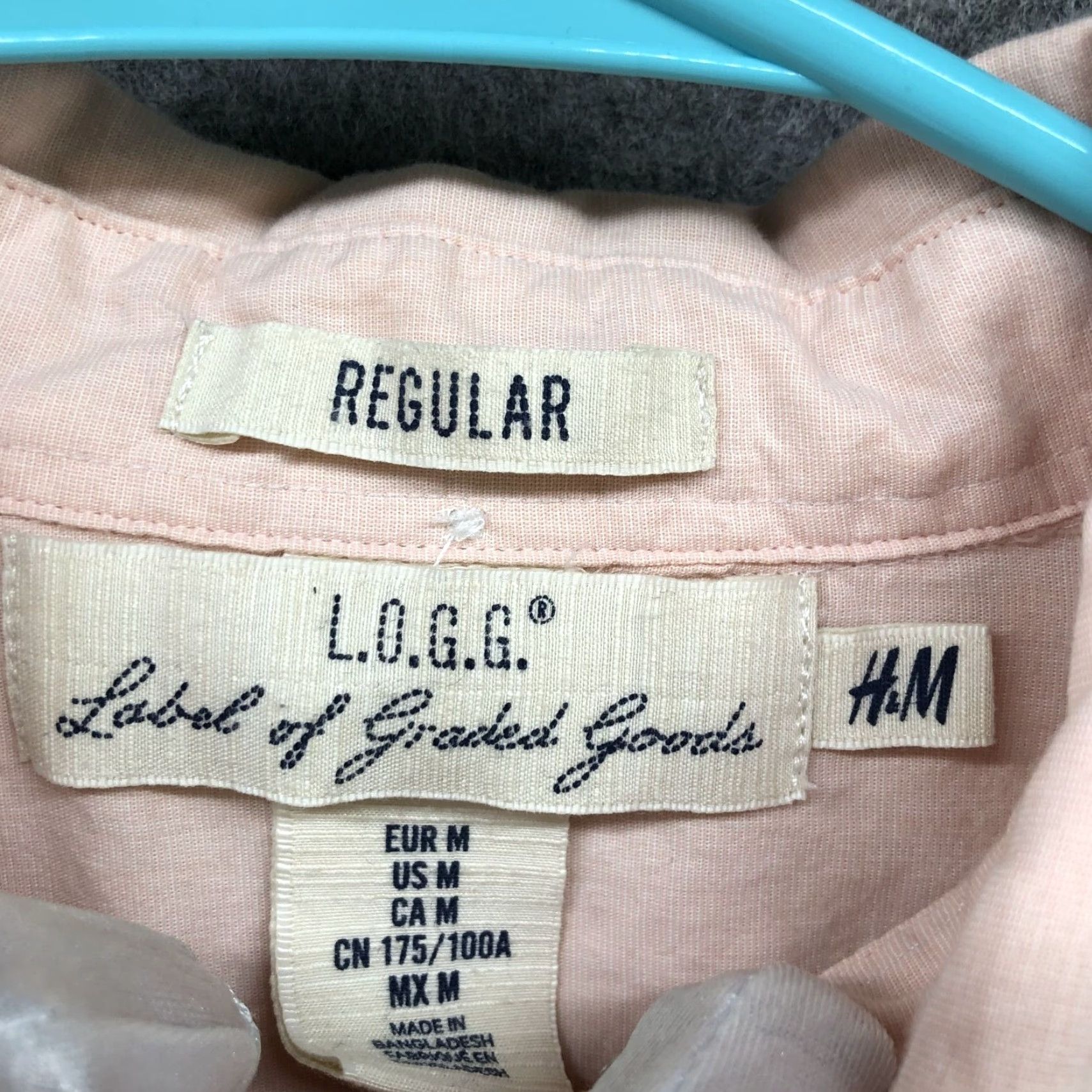 H&M H&M Lightweight Button-Down Shirt Mens M Light Pink Long Sleeve Cotton Regular Shirt Mens M Pink Cotton Button-Up Casual Classic Size US M / EU 48-50 / 2 - 6 Thumbnail