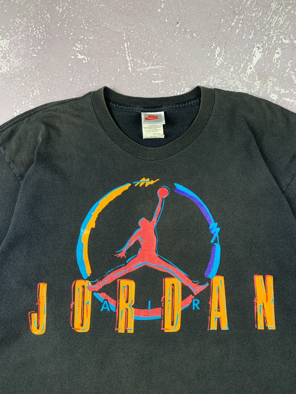Nike Vintage 90s USA Nike x Jordan Sunfaded Single Stitch T Shirt Size US M / EU 48-50 / 2 - 5 Thumbnail