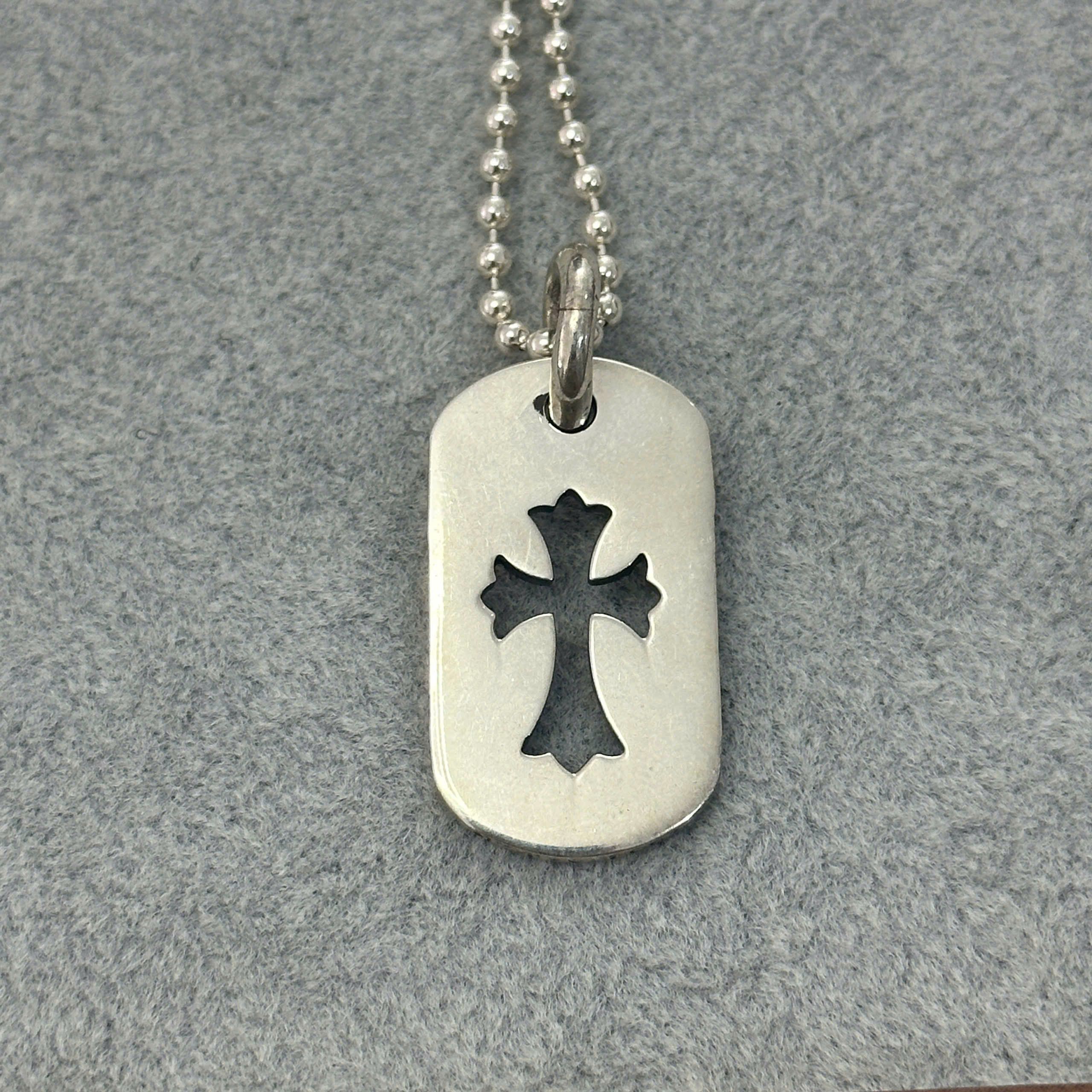 Chrome Hearts Chrome Hearts Dog SML Coss sliver necklace Size ONE SIZE - 3 Thumbnail