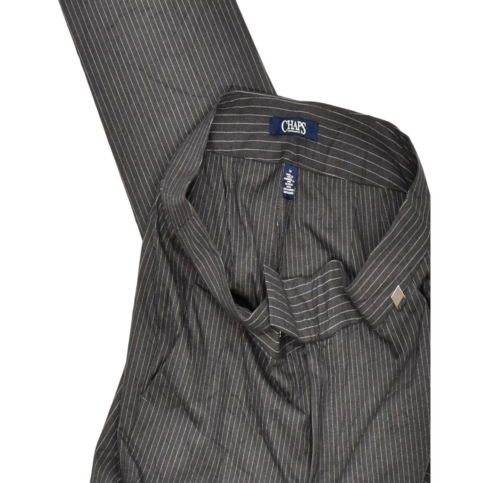 Chaps CHAPS Womens Slim Suit Trousers Grey Striped Classic US 10 L30 W26 Size 36" / US 14 / IT 50 - 3 Thumbnail