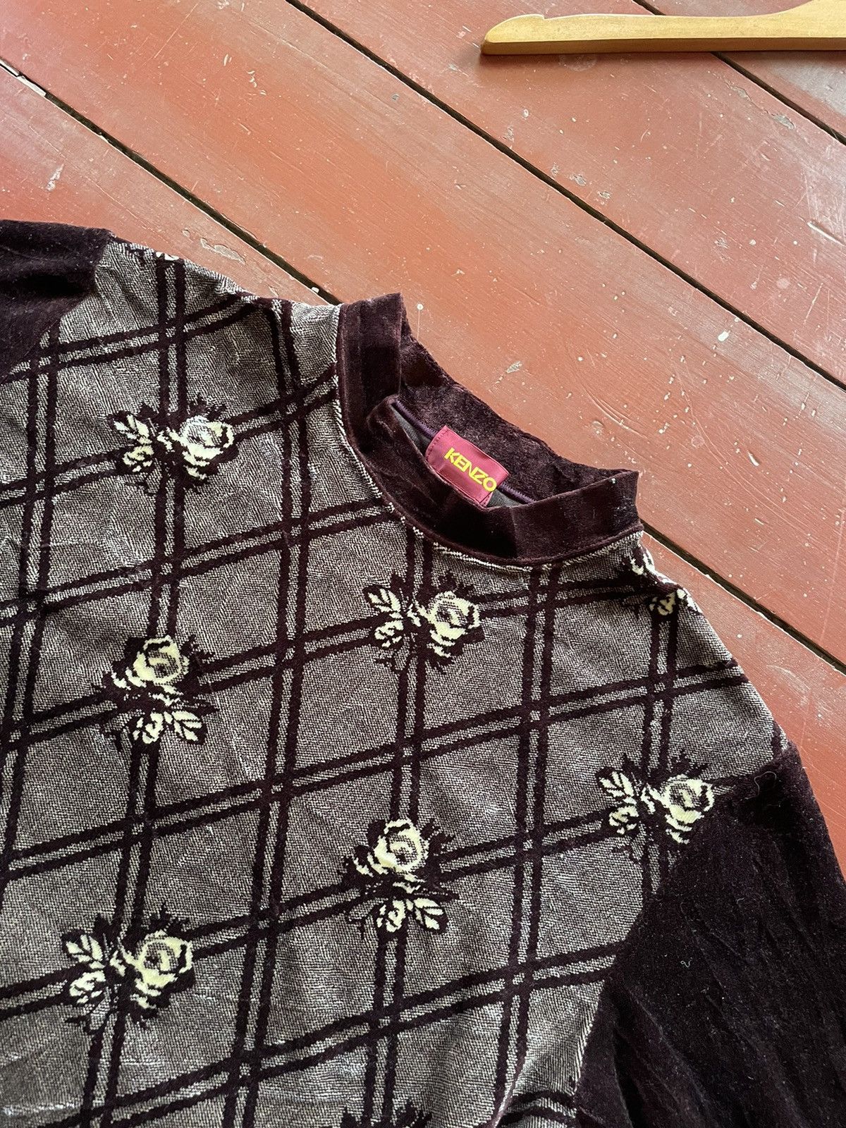 Japanese Brand × Kenzo × Vintage Vintage Kenzo Floral Velvet Size M / US 6-8 / IT 42-44 - 6 Thumbnail