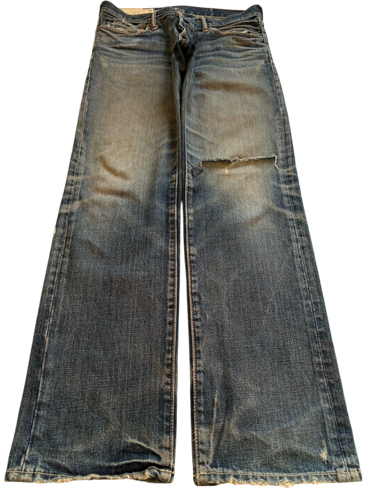 Vintage Abercrombie Rusty Mud Wash Ripped Loose Jeans