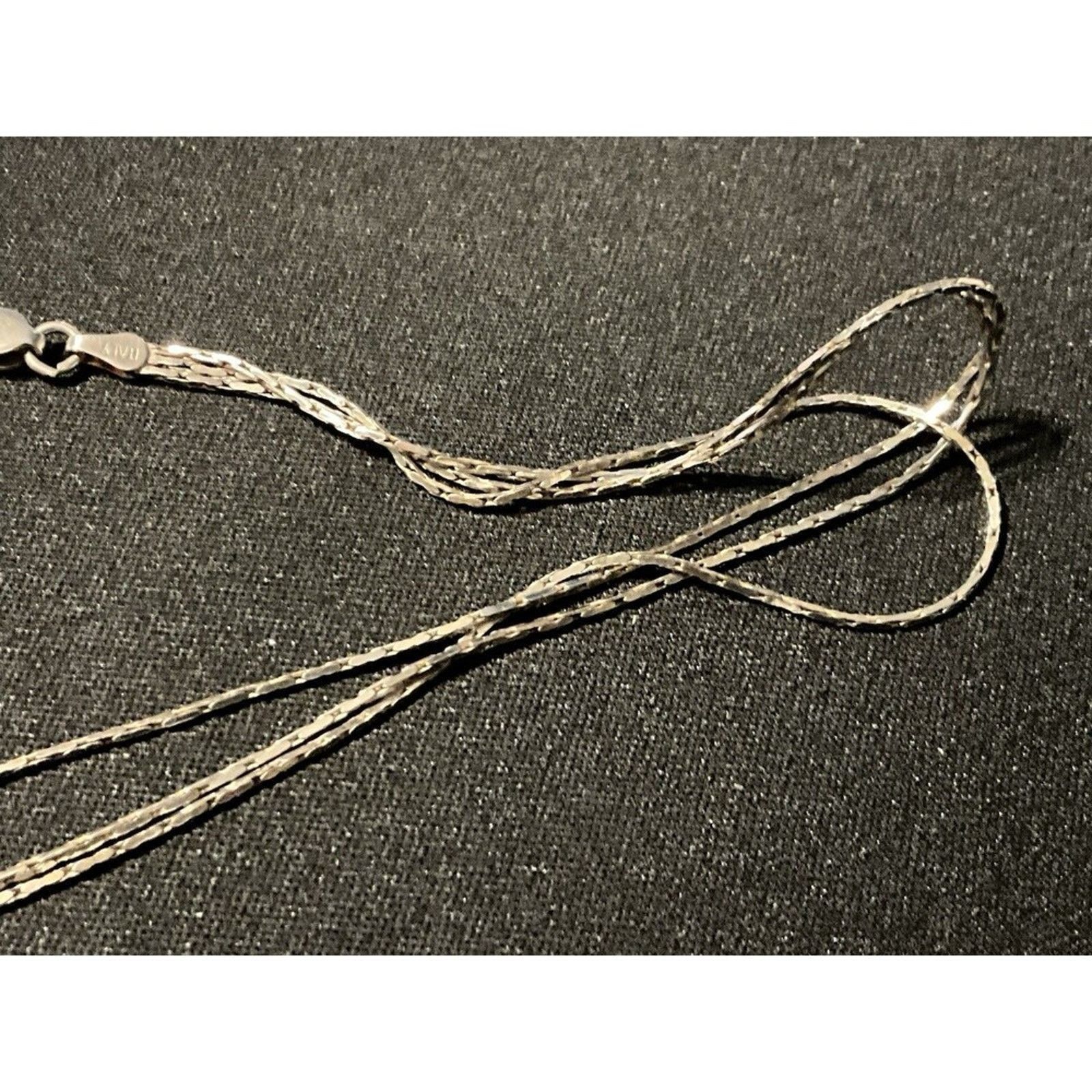 Other 925 Italy 6 Strand Necklace 14in 5in Tassel Total Length 19 Size ONE SIZE - 6 Thumbnail
